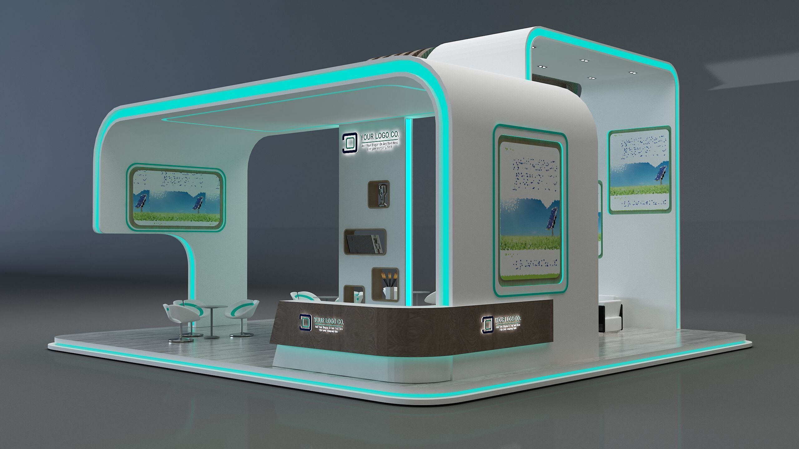  Booth Exhibition Stand a672c 3D model_6
