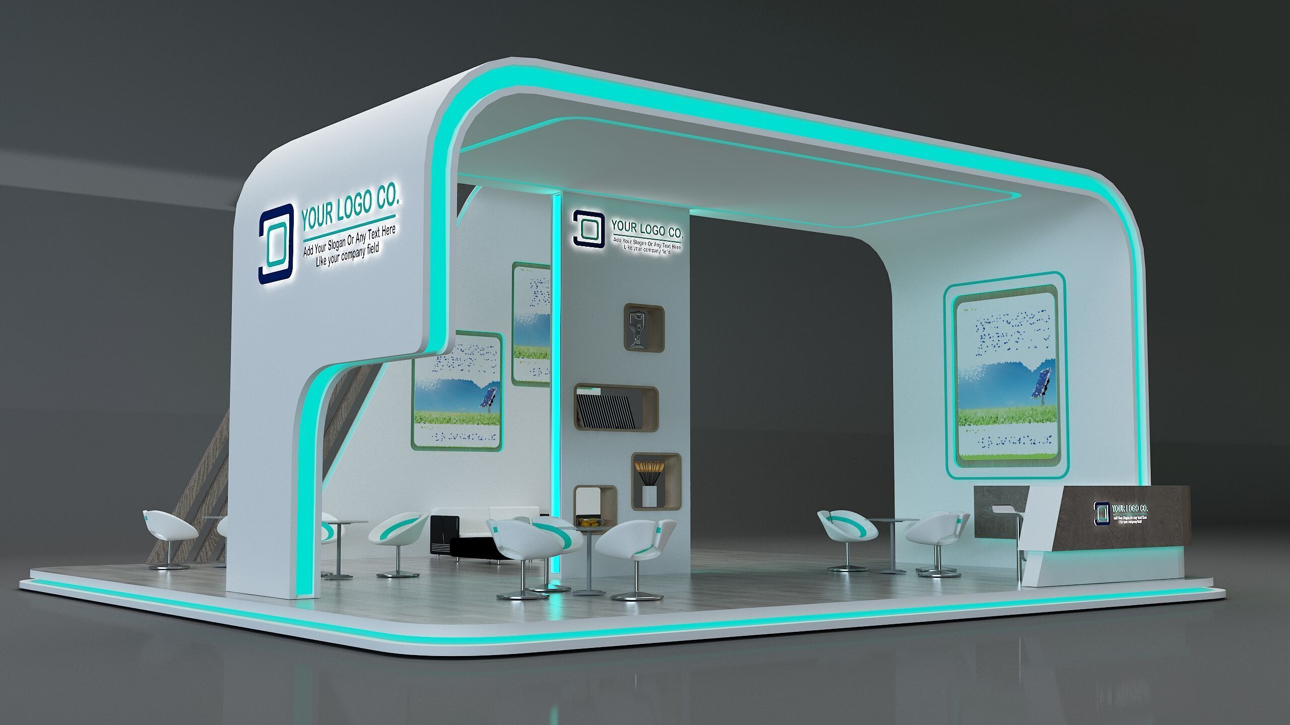  Booth Exhibition Stand a672c 3D model_4