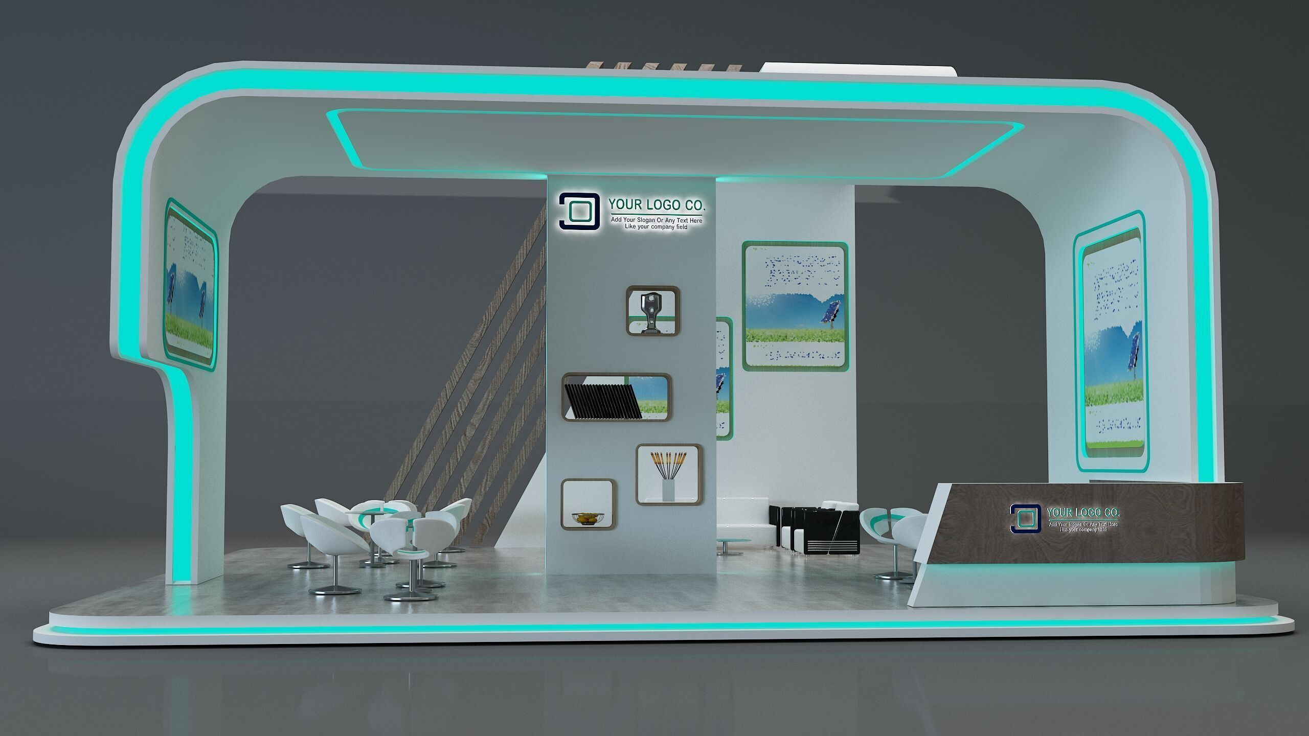  Booth Exhibition Stand a672c 3D model_2