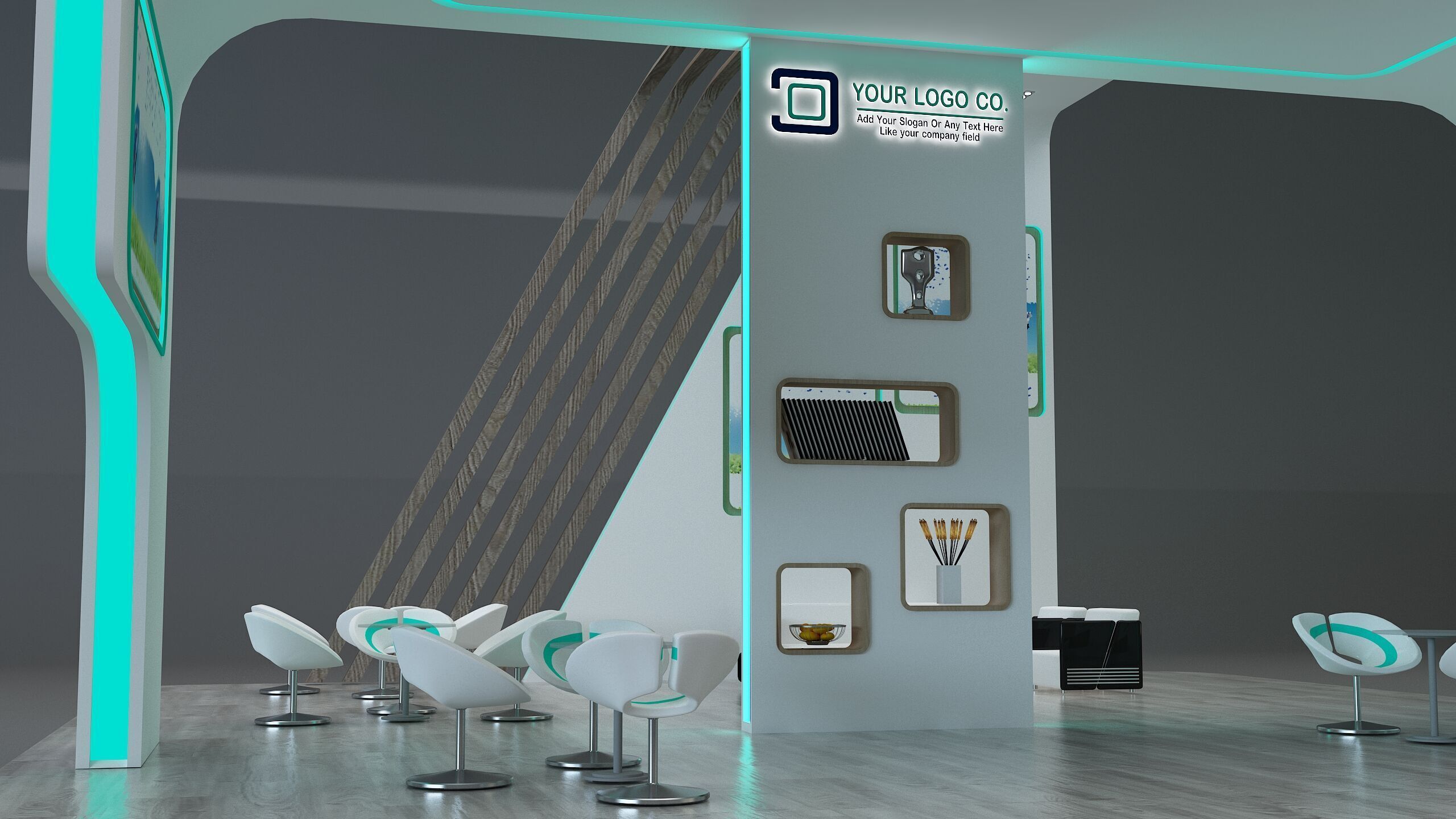  Booth Exhibition Stand a672c 3D model_5