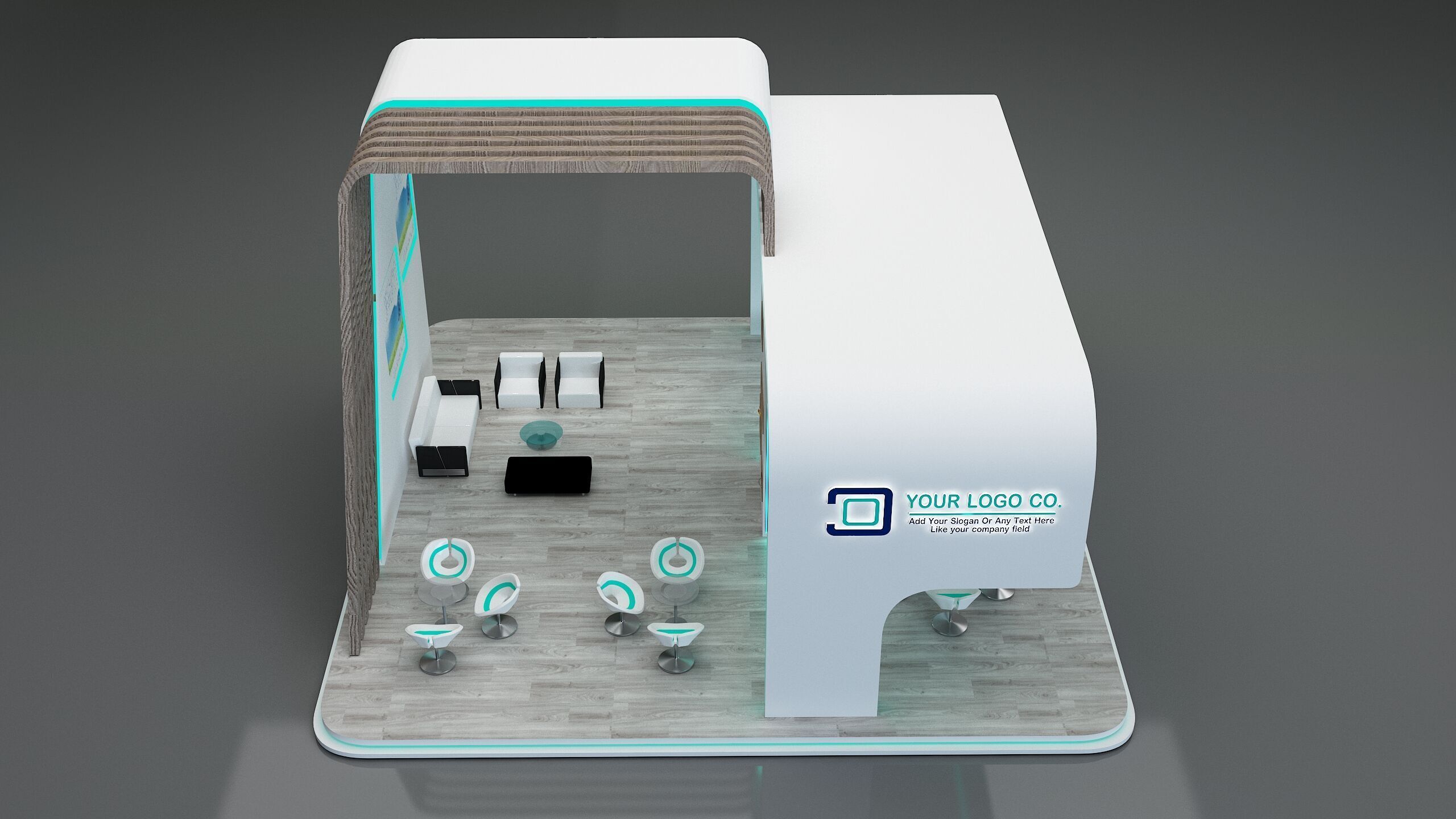  Booth Exhibition Stand a672c 3D model_3