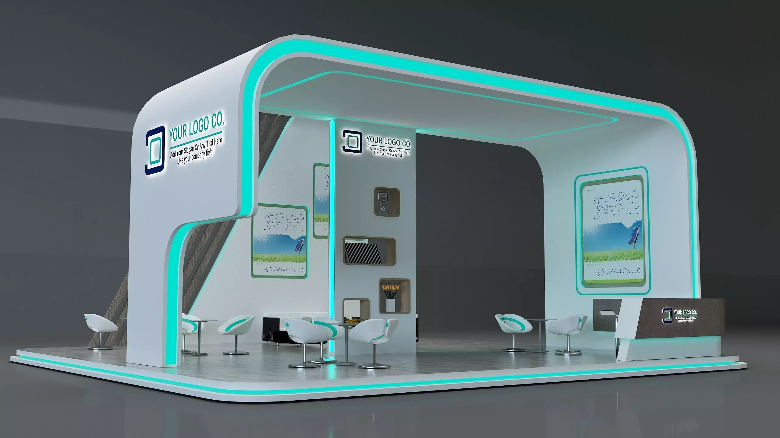  Booth Exhibition Stand a672c 3D model_0