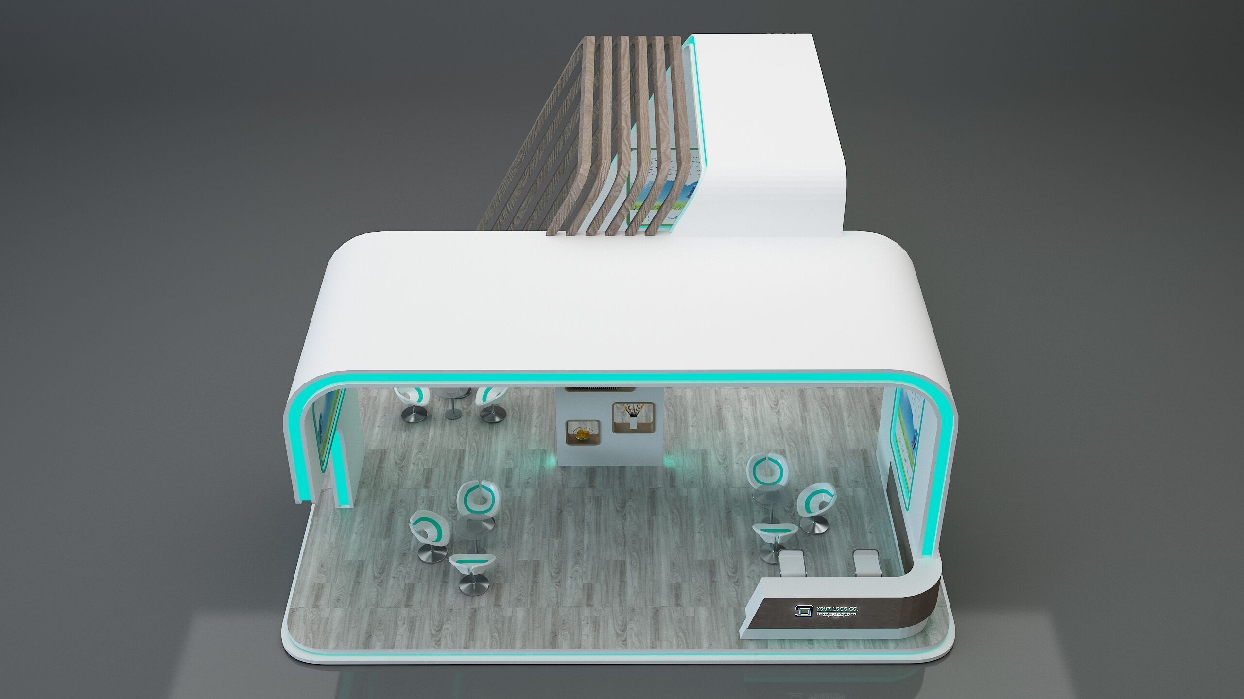  Booth Exhibition Stand a672c 3D model_7