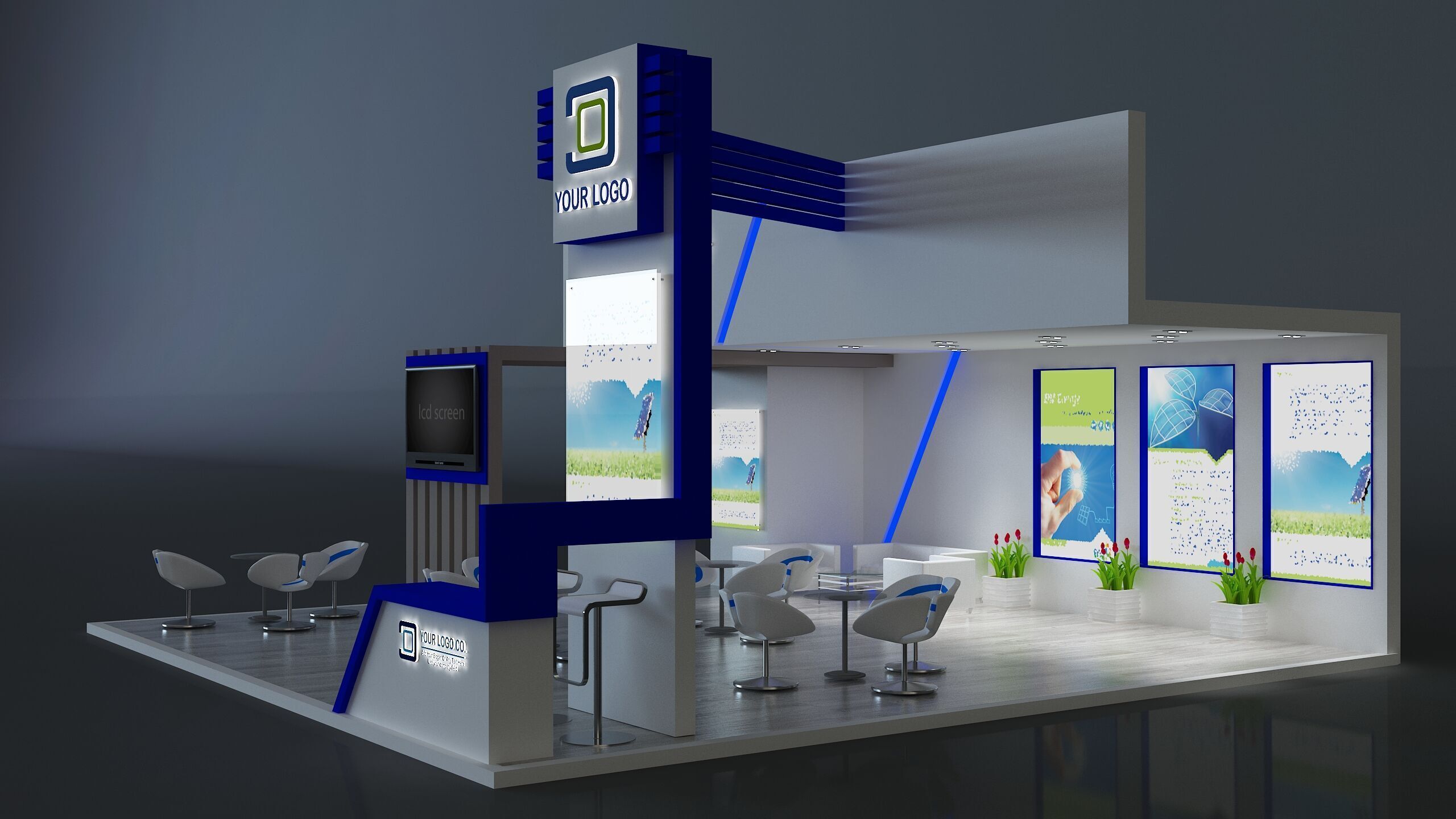  Booth Exhibition Stand a672d 3D model_7