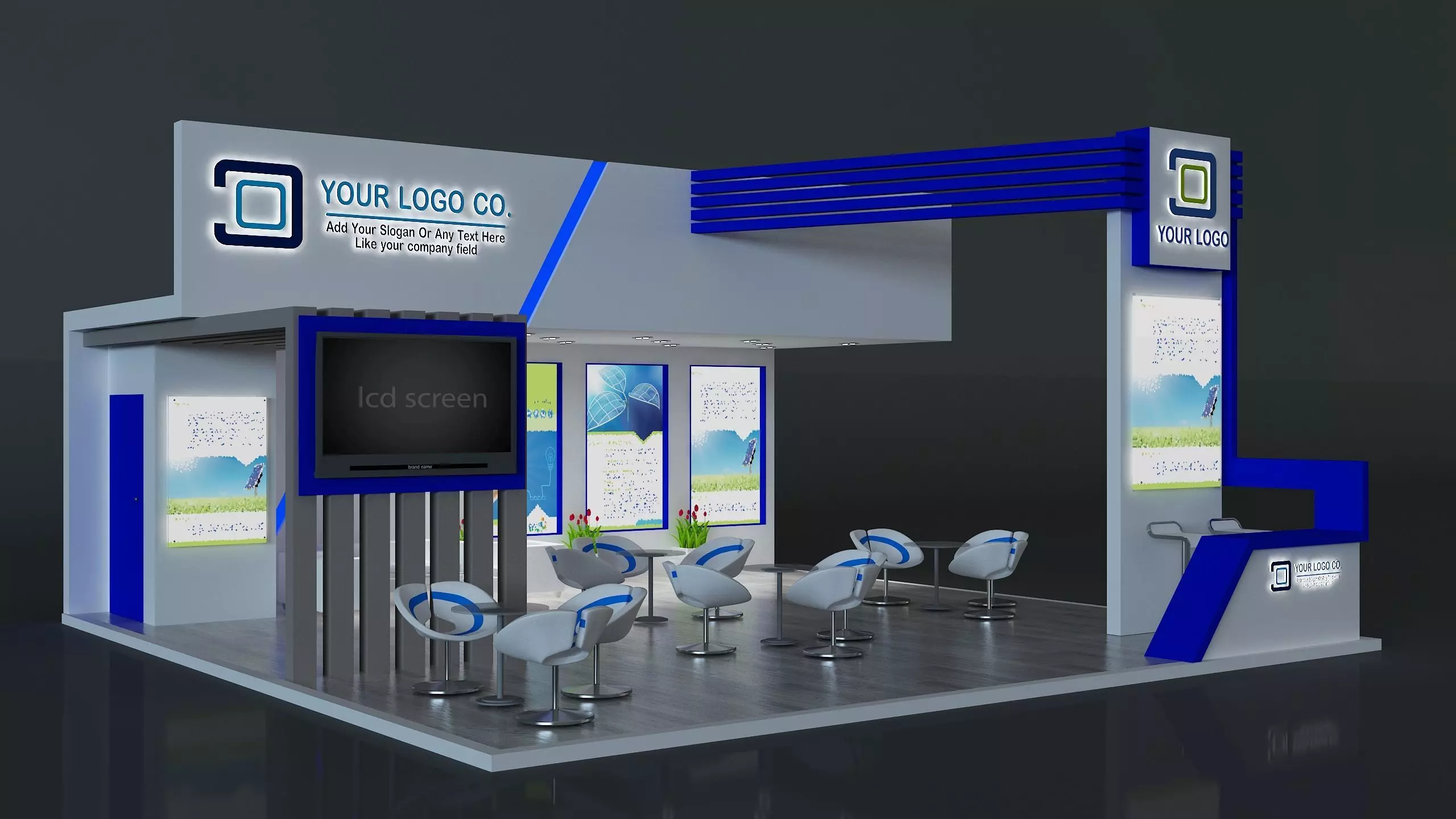  Booth Exhibition Stand a672d 3D model_0