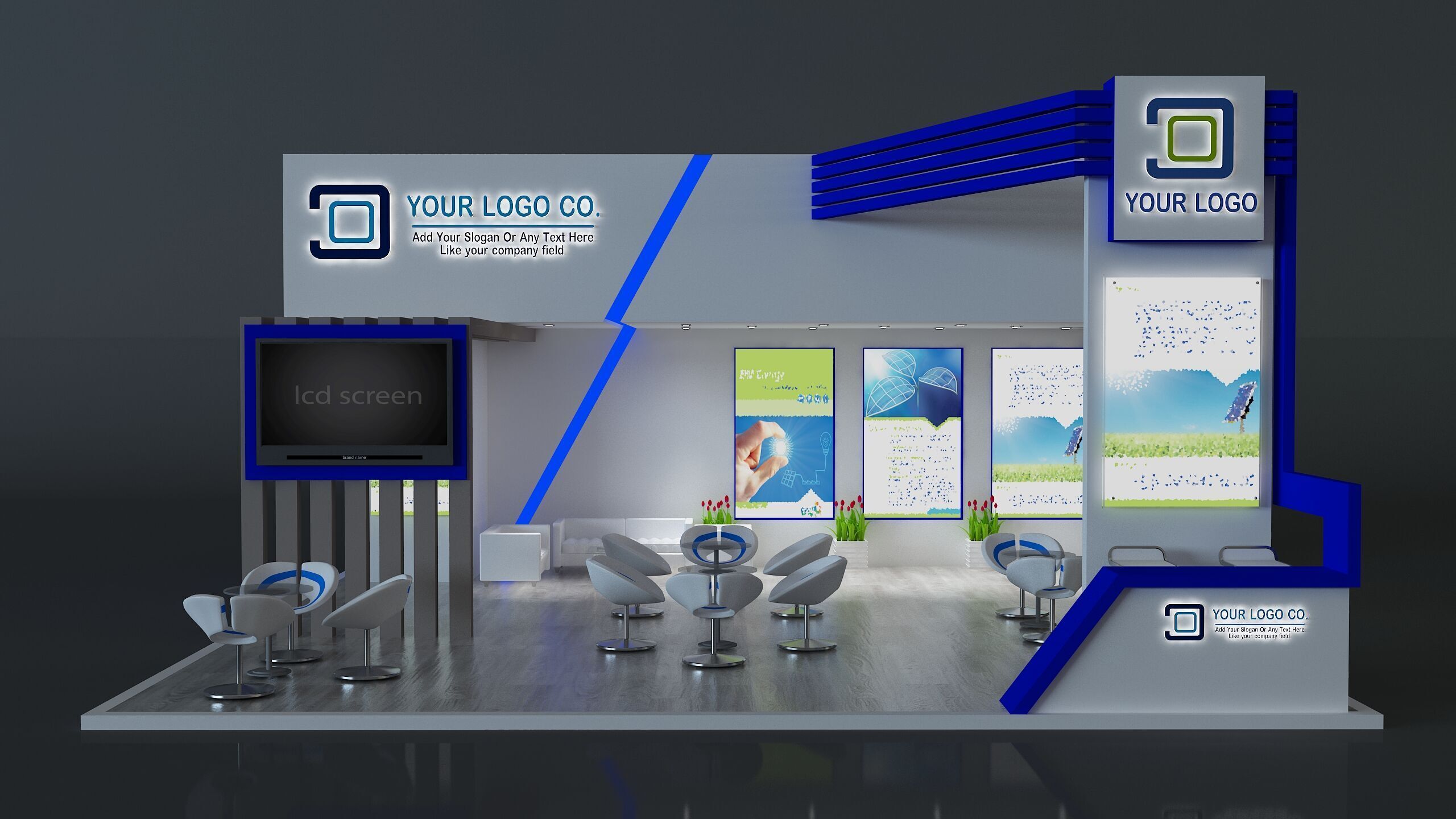  Booth Exhibition Stand a672d 3D model_2