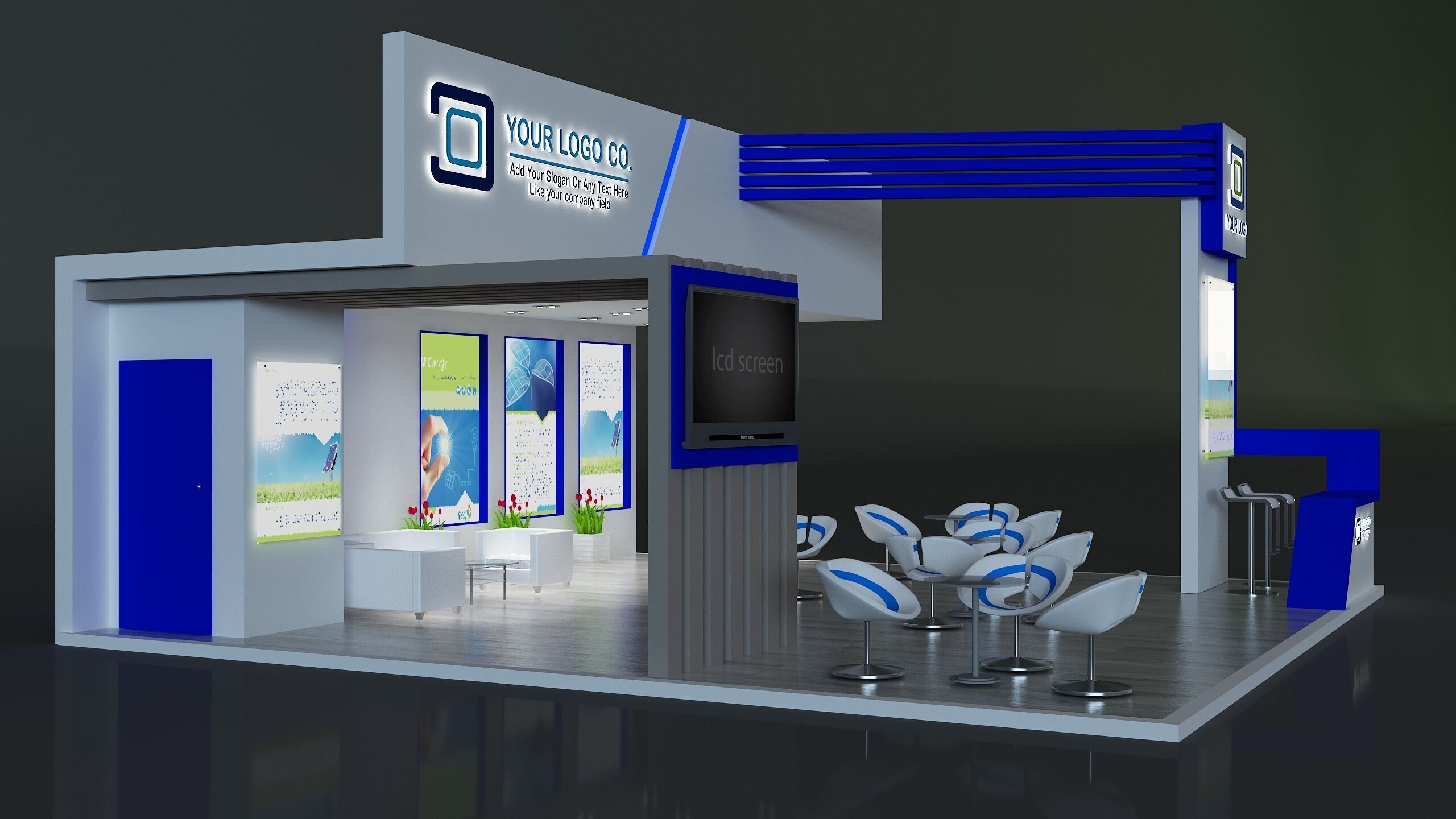  Booth Exhibition Stand a672d 3D model_3