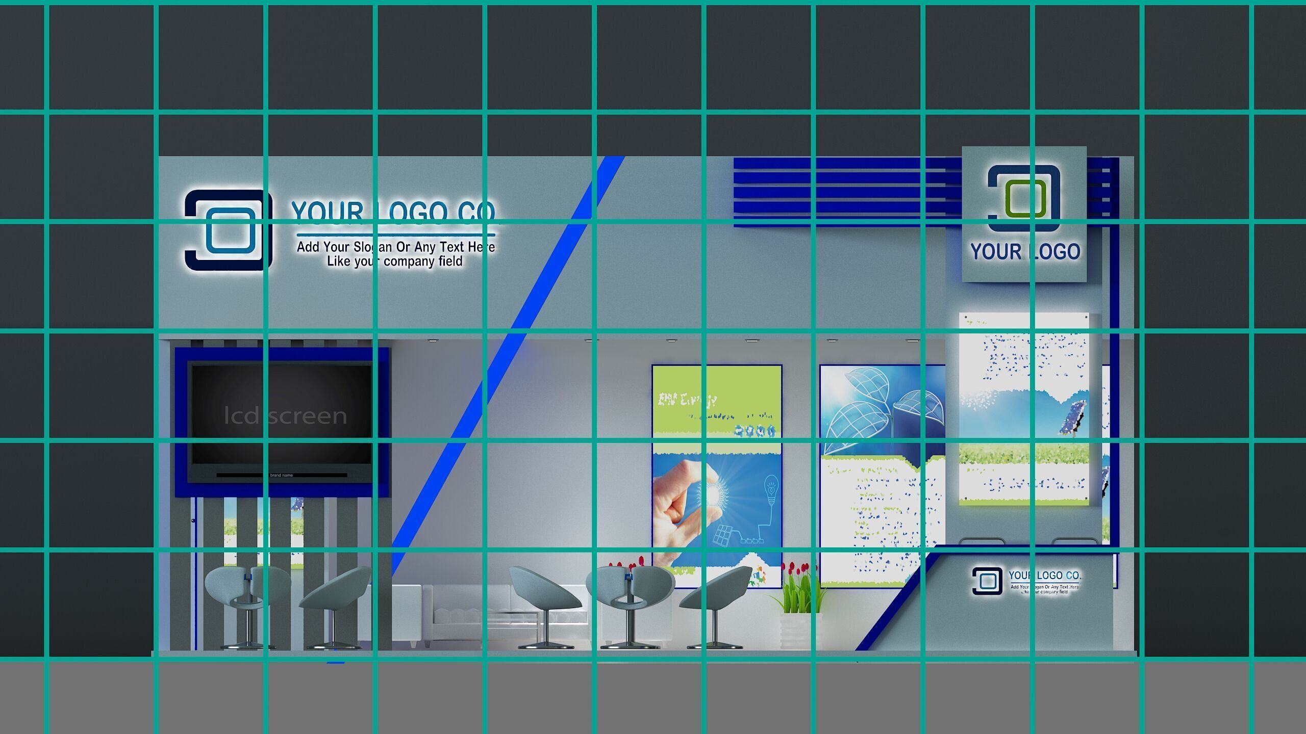  Booth Exhibition Stand a672d 3D model_10