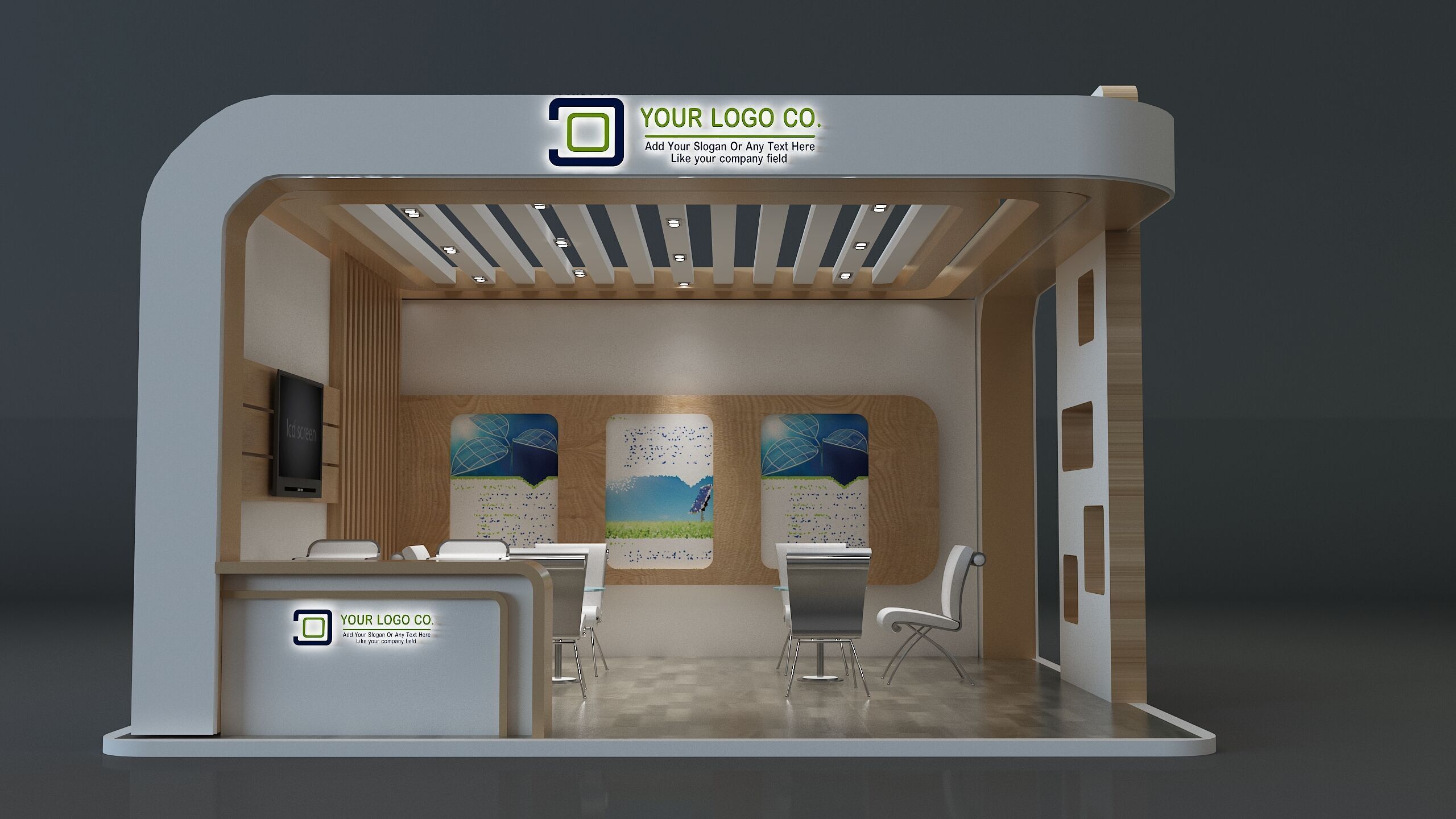  Booth Exhibition Stand a672e 3D model_3