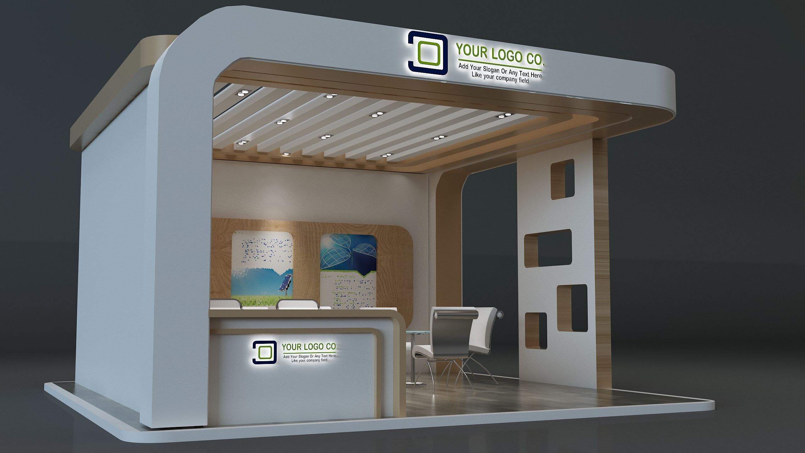  Booth Exhibition Stand a672e 3D model_1