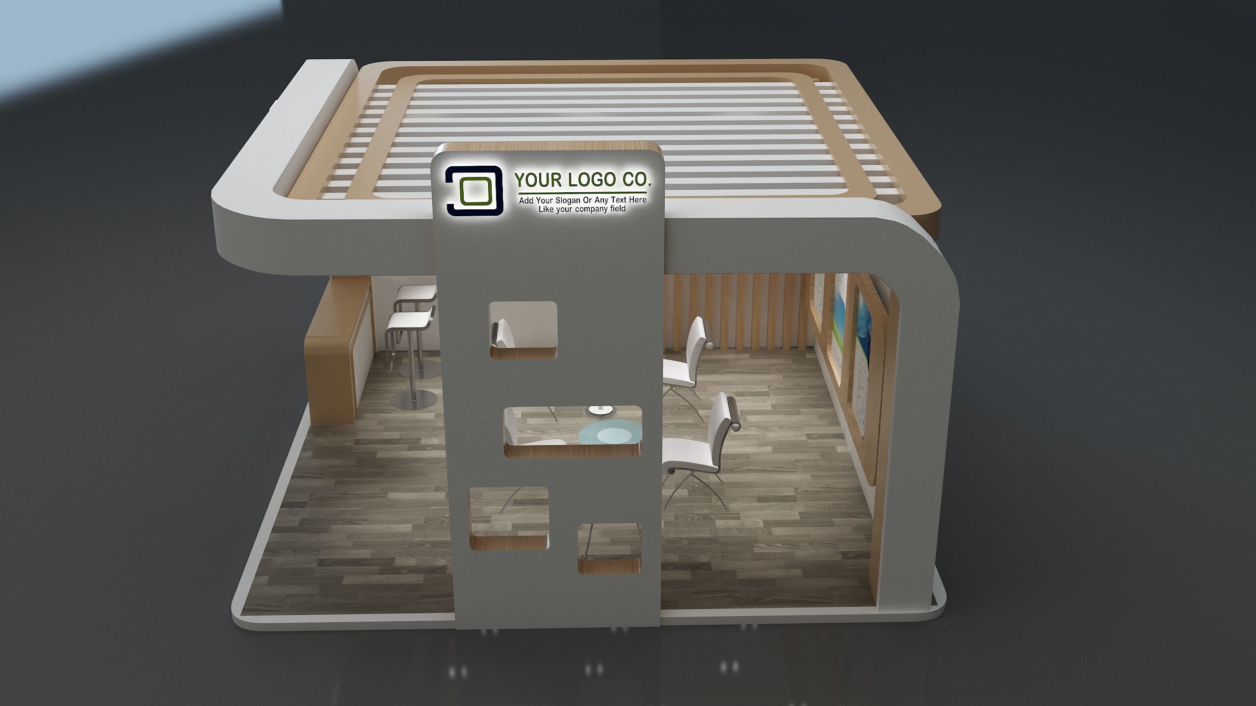 Booth Exhibition Stand a672e 3D model_2