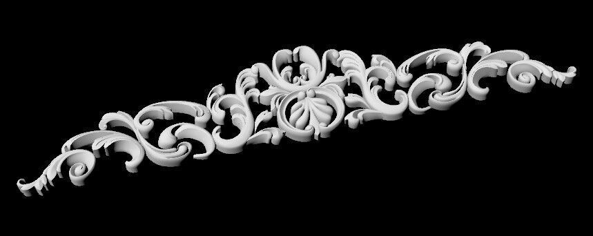 Central decor ornament for furniture 3D model_3