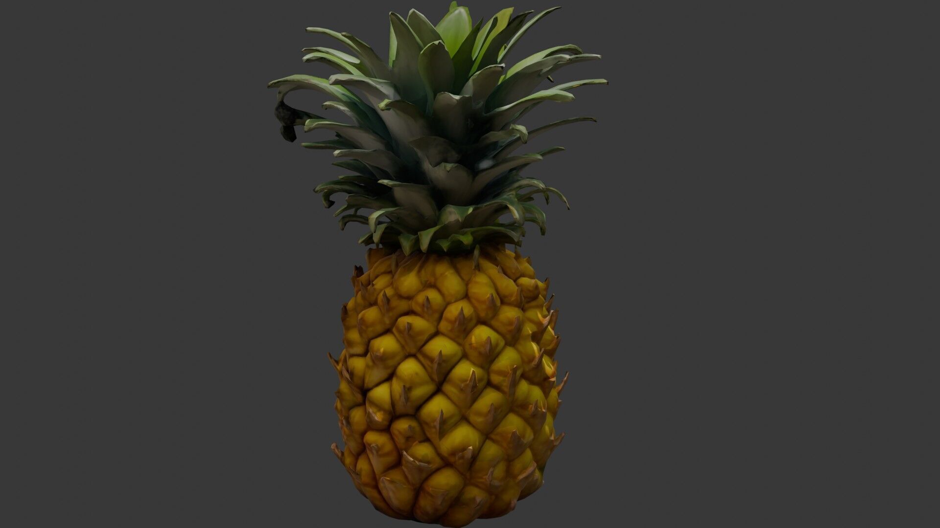 Pineapple  Low-poly 3D model_2