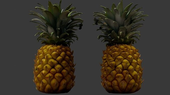 Pineapple  Low-poly 3D model