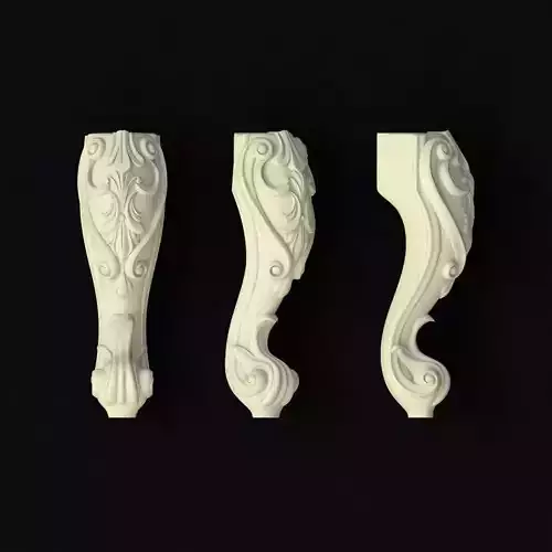 leg High quality 3d models for processing on a cnc machine