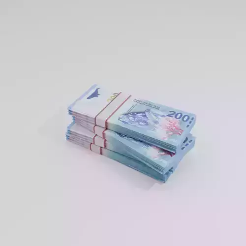 200 Argentine Peso Currency Low-poly 3D model