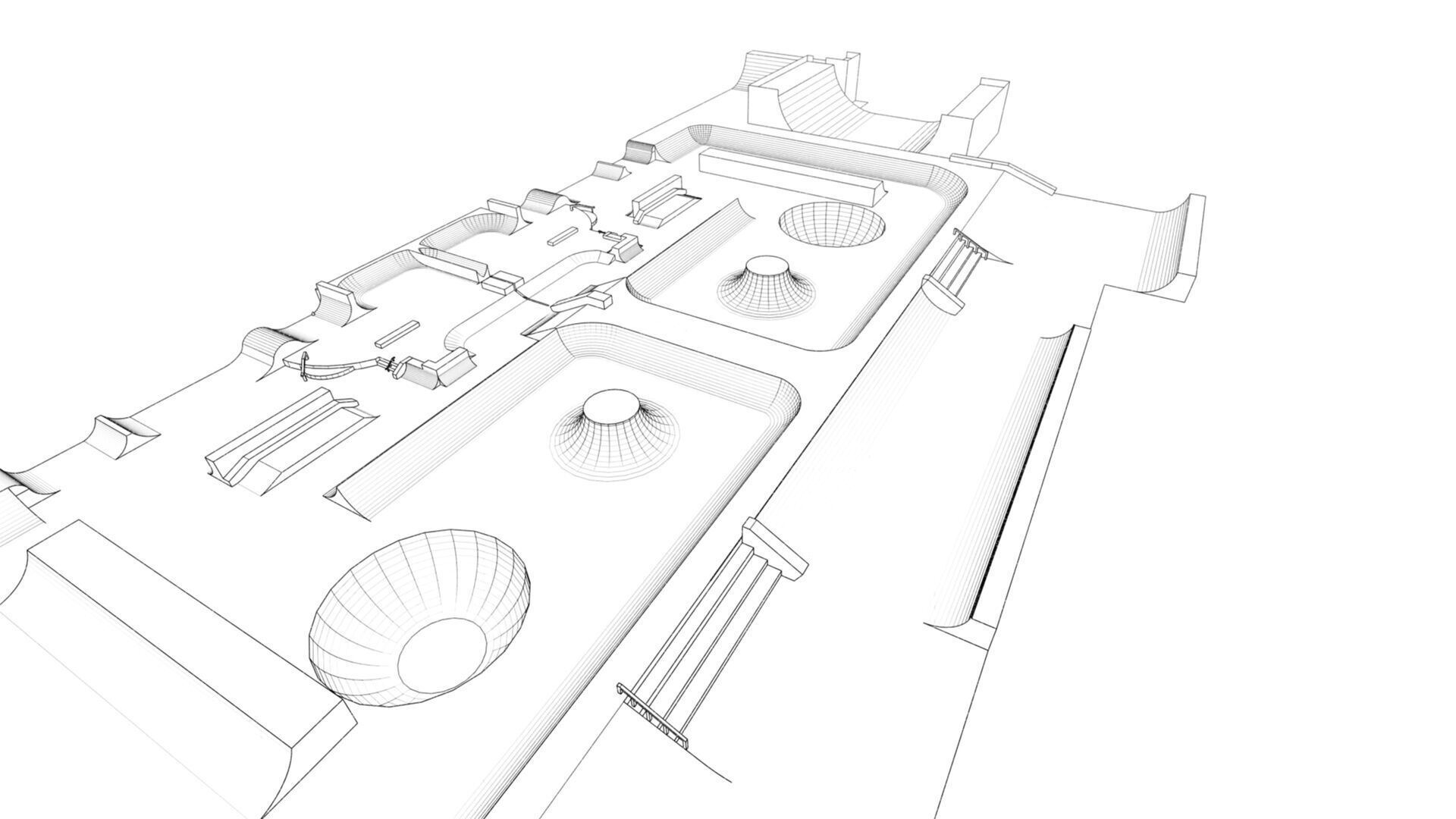 Skatepark-Skate Park PACK 3D model_3
