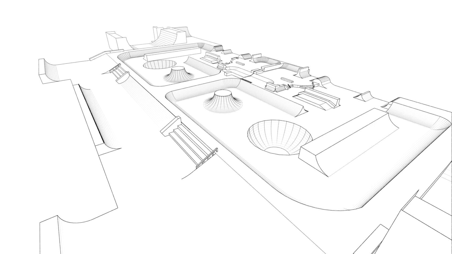 Skatepark-Skate Park PACK 3D model_11