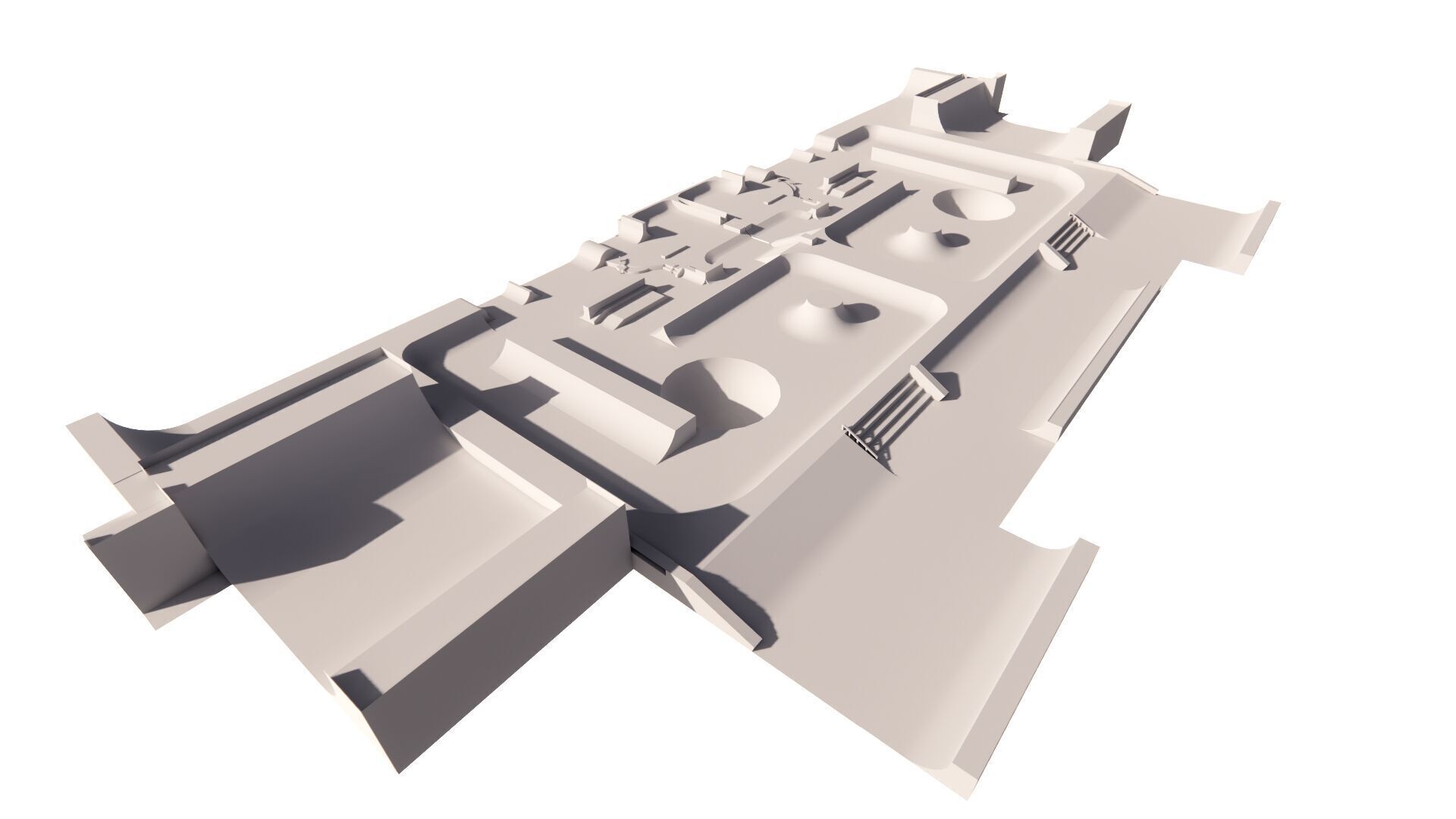 Skatepark-Skate Park PACK 3D model_2