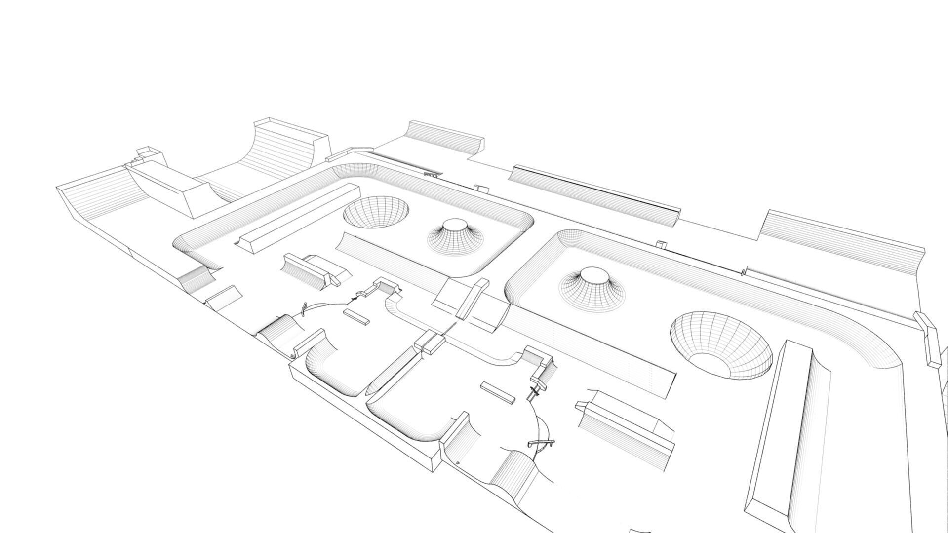 Skatepark-Skate Park PACK 3D model_26