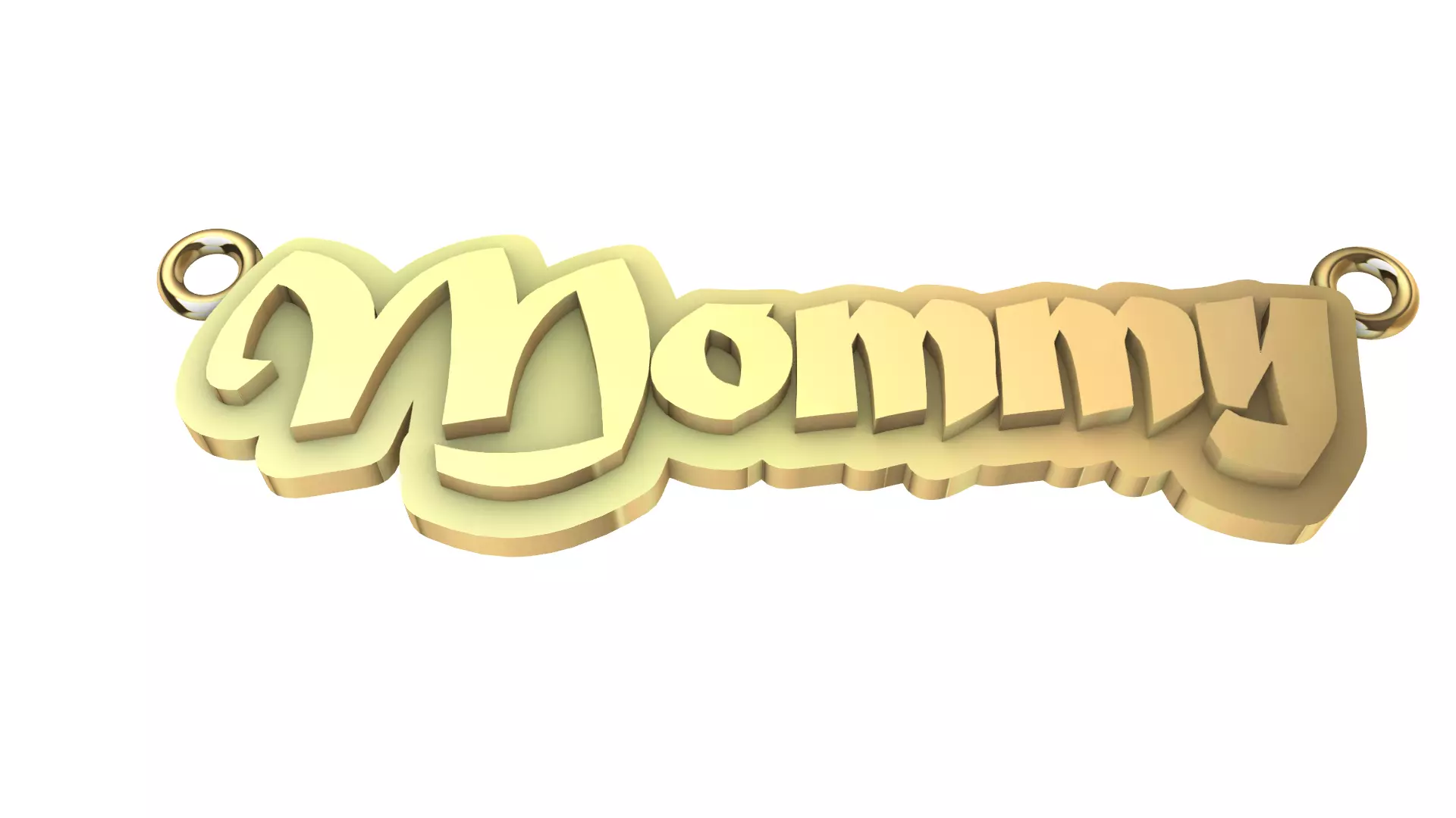 Mommy name pendant 3D print model