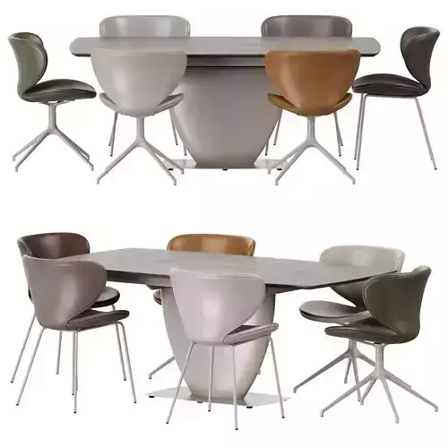 Boconcept - Hamilton chair Fiorentina table set 02