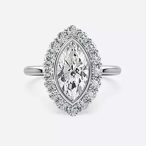 Halo Engagement Ring   09