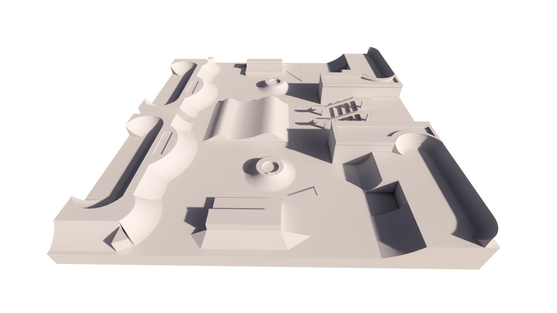 Skatepark-Skate Park PACK 3D model_7