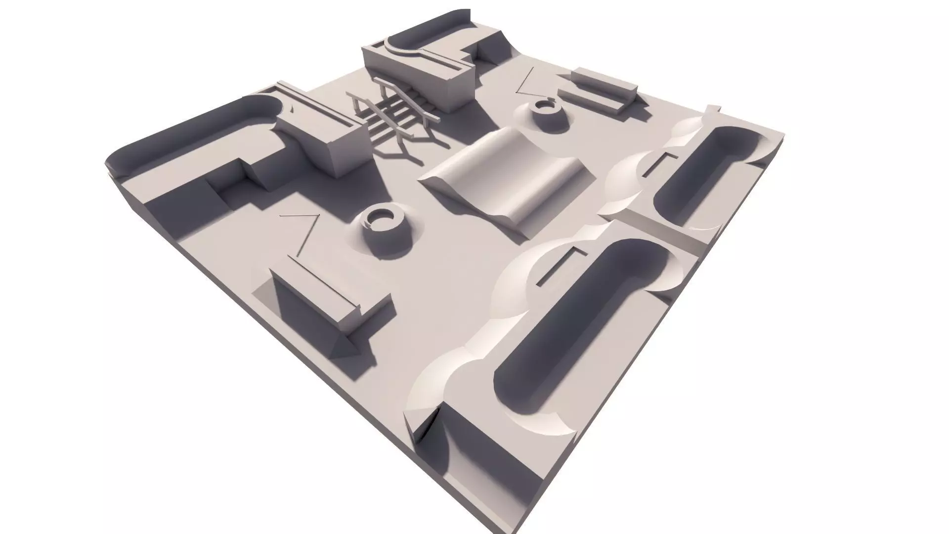 Skatepark-Skate Park PACK 3D model_0