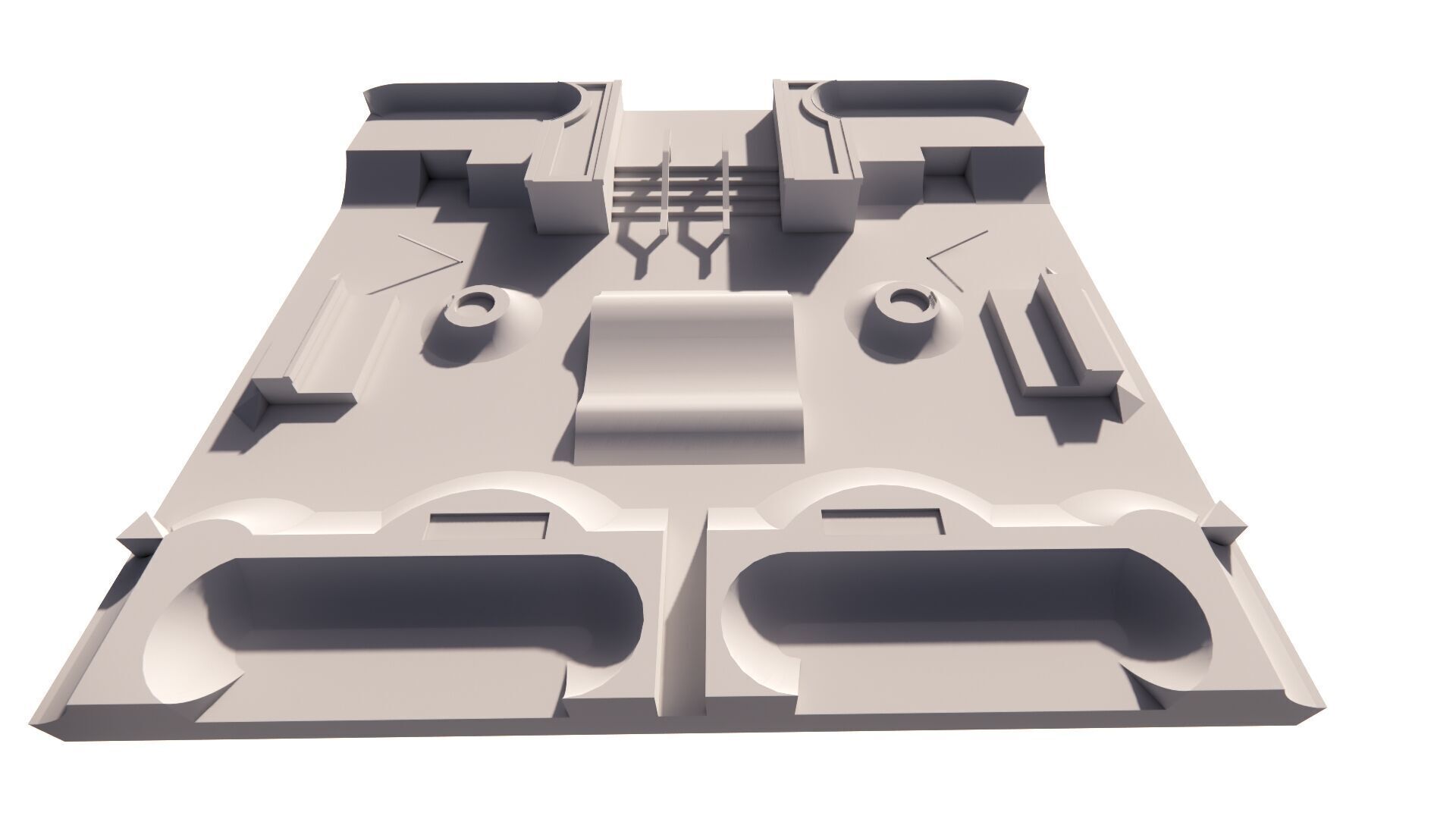 Skatepark-Skate Park PACK 3D model_1