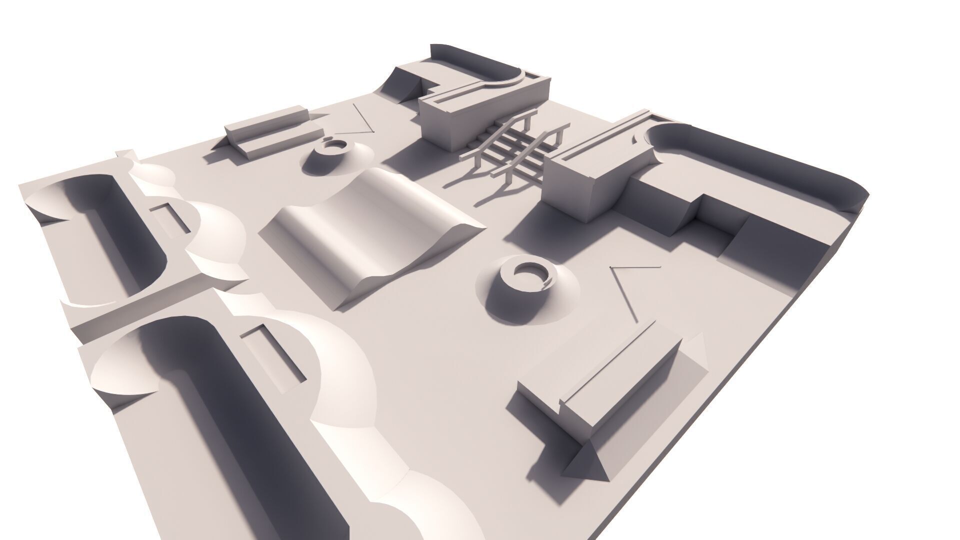 Skatepark-Skate Park PACK 3D model_8
