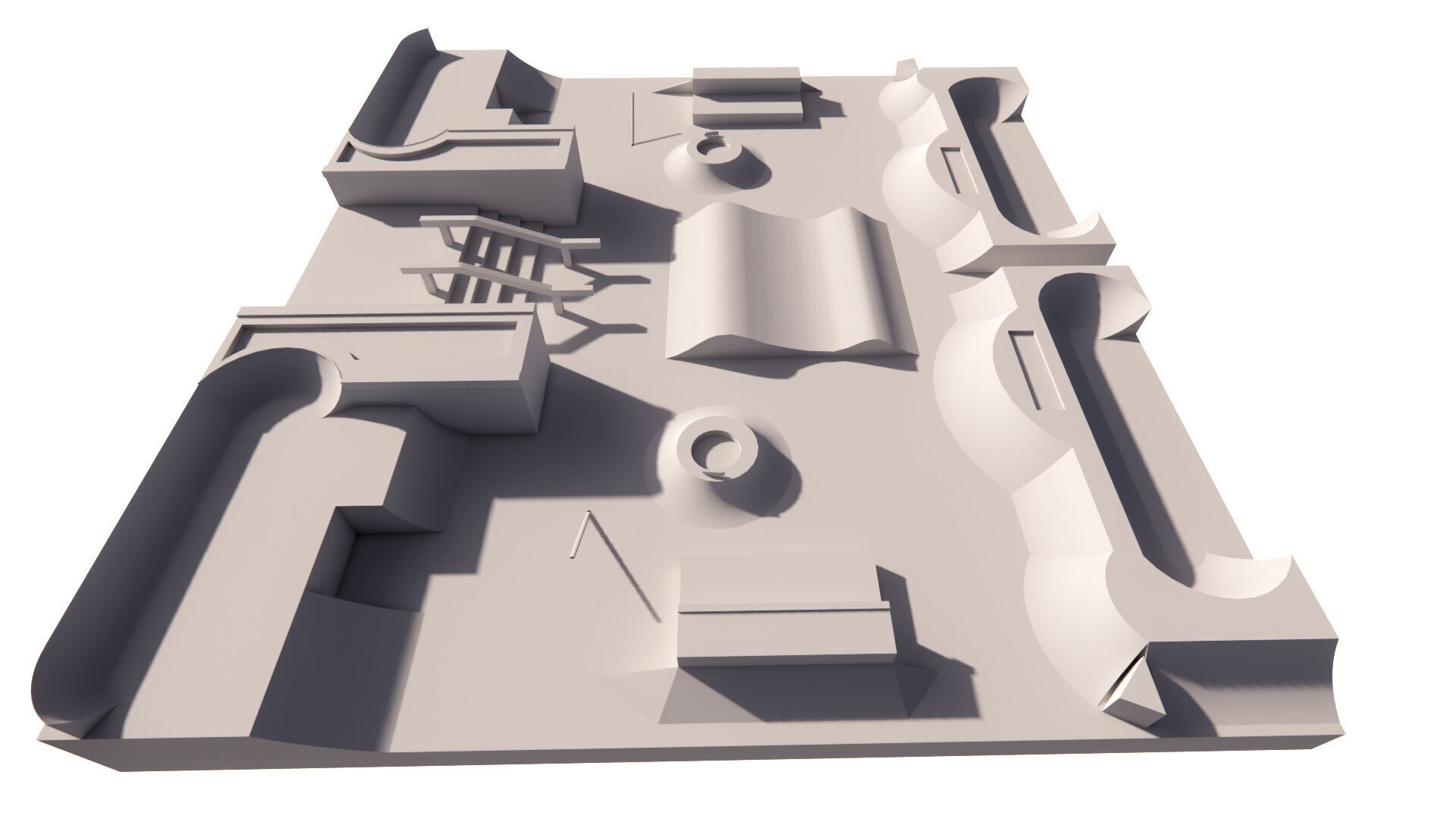 Skatepark-Skate Park PACK 3D model_2