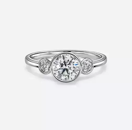 Three Stone  Engagement Ring  01