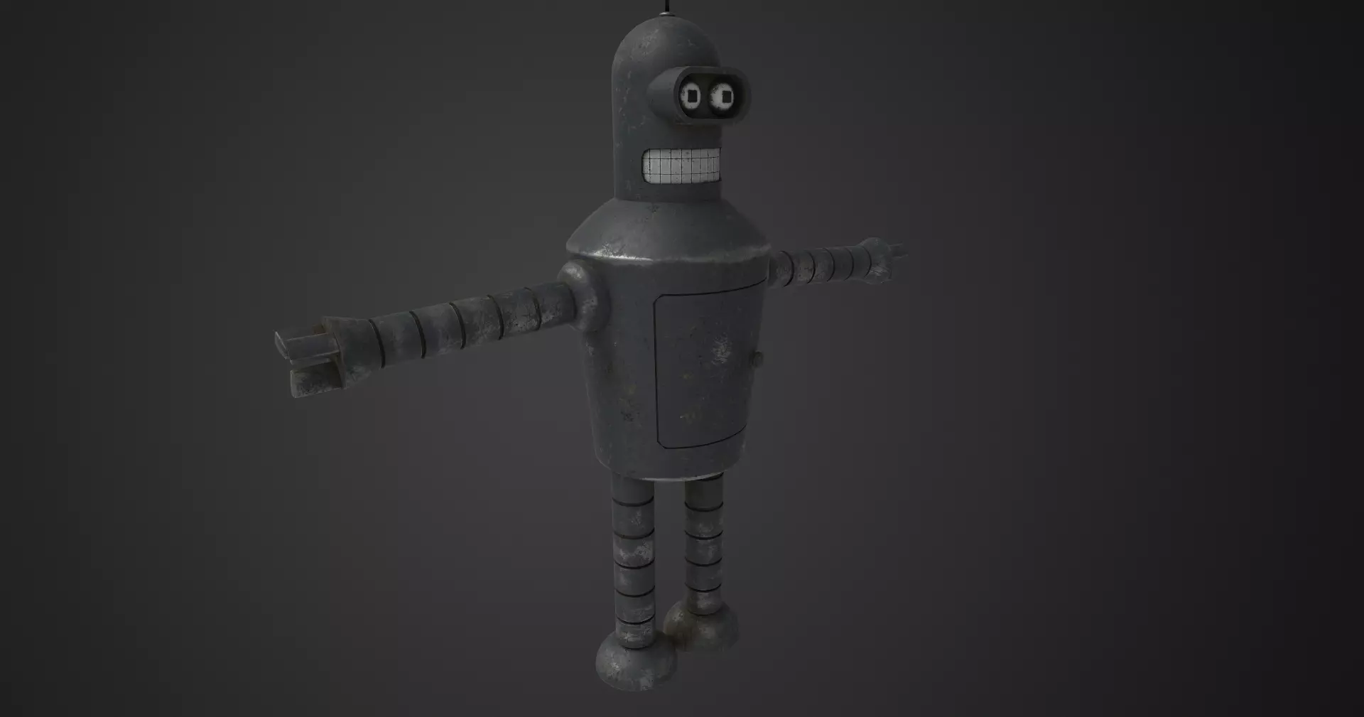 Bender Low-poly 3D model_0