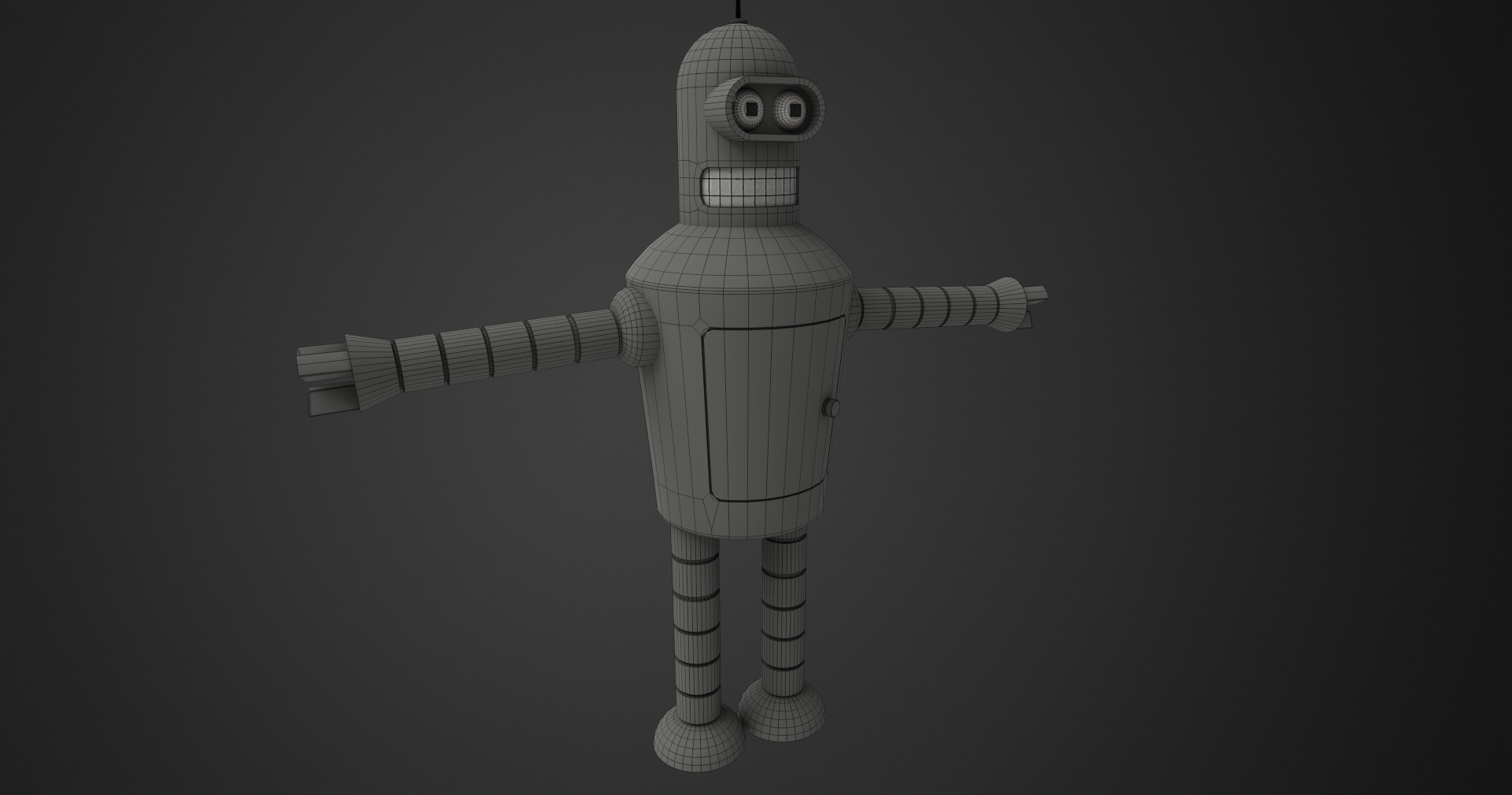Bender Low-poly 3D model_5