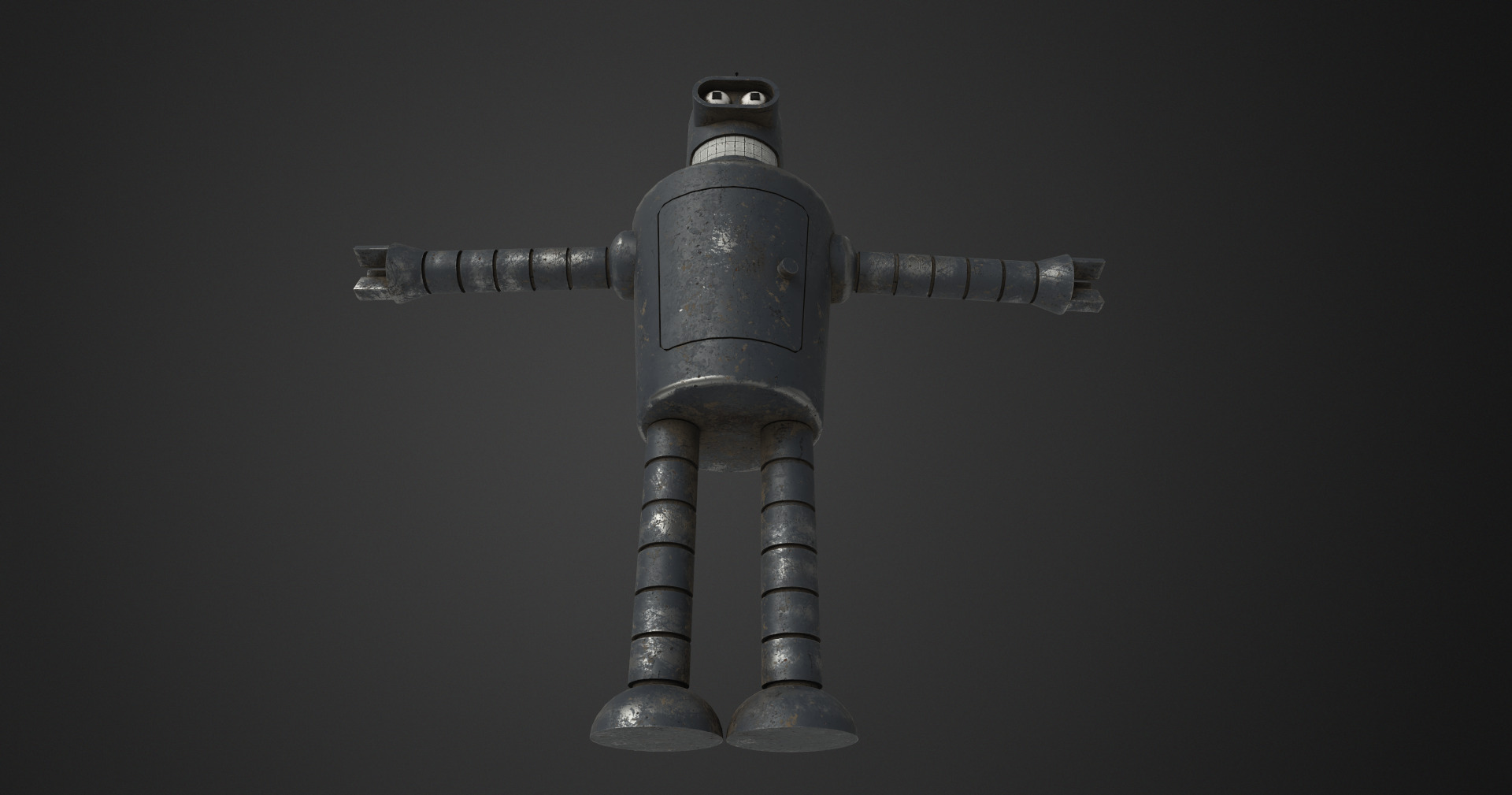 Bender Low-poly 3D model_2