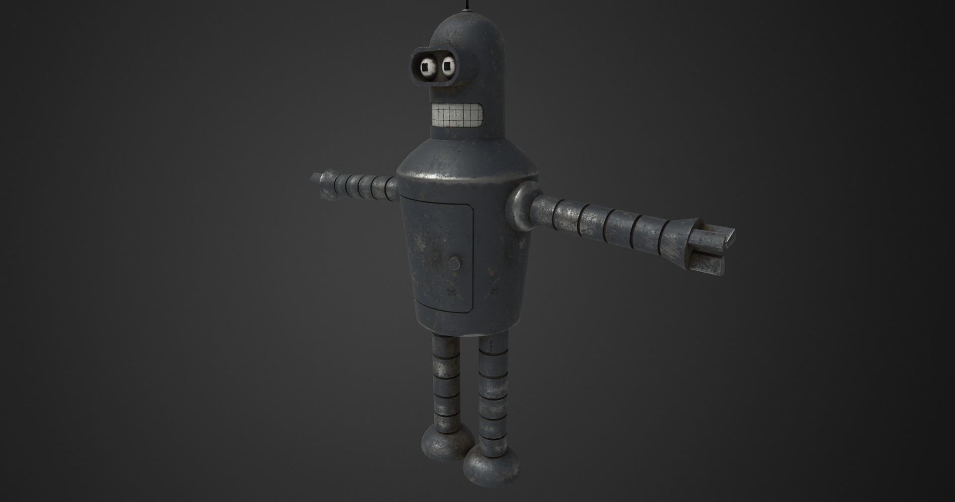 Bender Low-poly 3D model_1