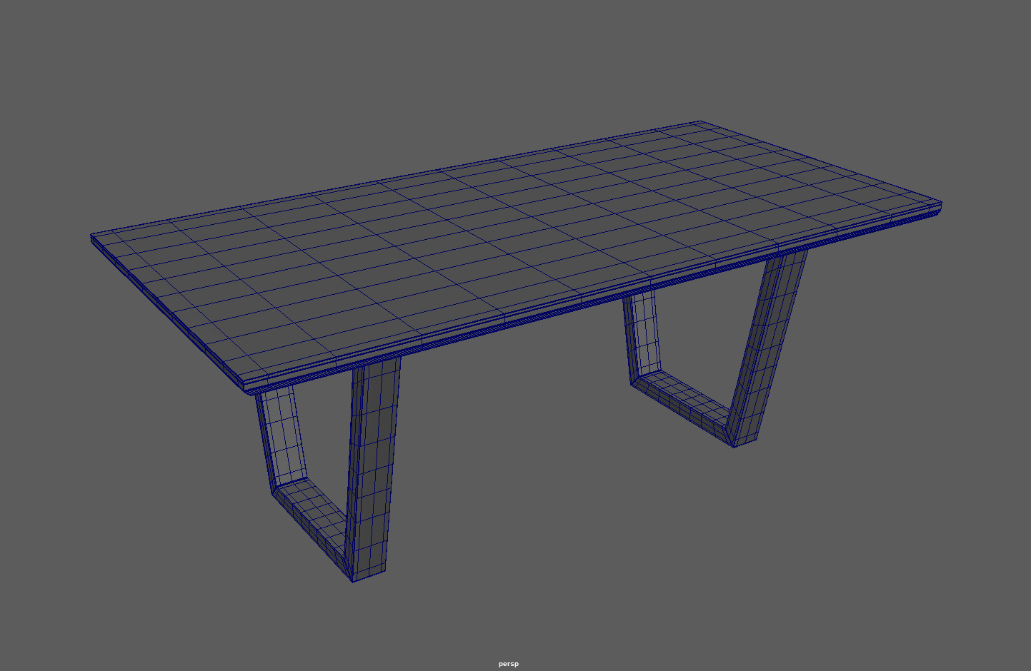 Black porcelain Marble Top Table Low-poly 3D model_8