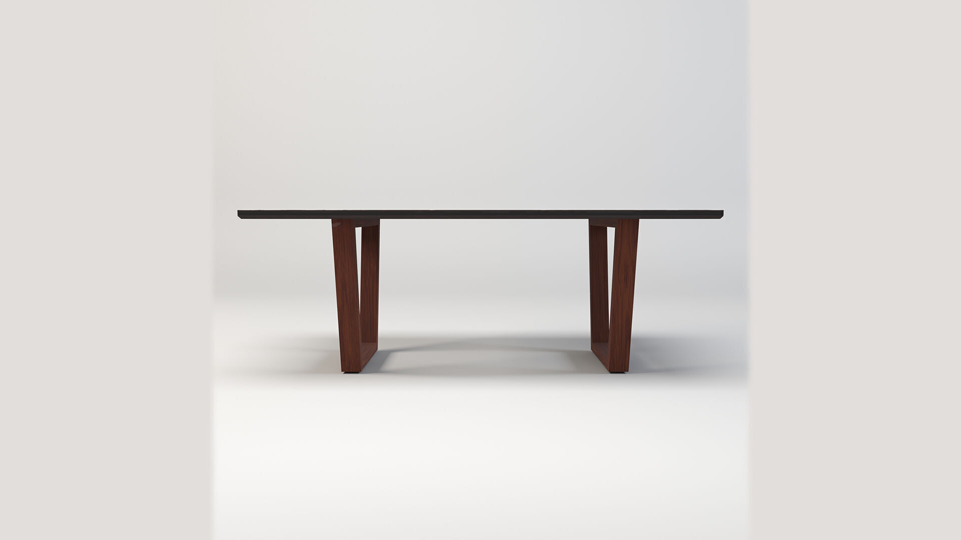 Black porcelain Marble Top Table Low-poly 3D model_3