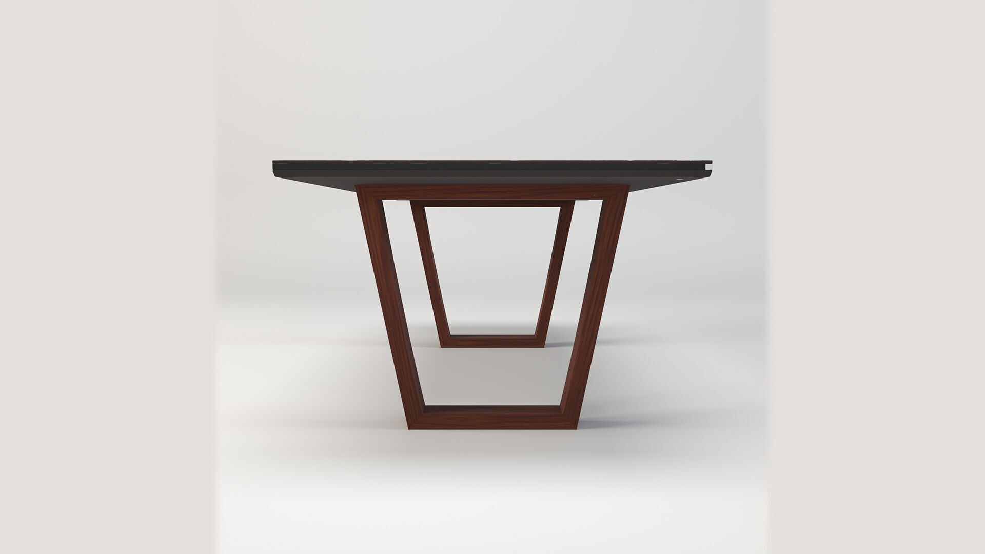 Black porcelain Marble Top Table Low-poly 3D model_5