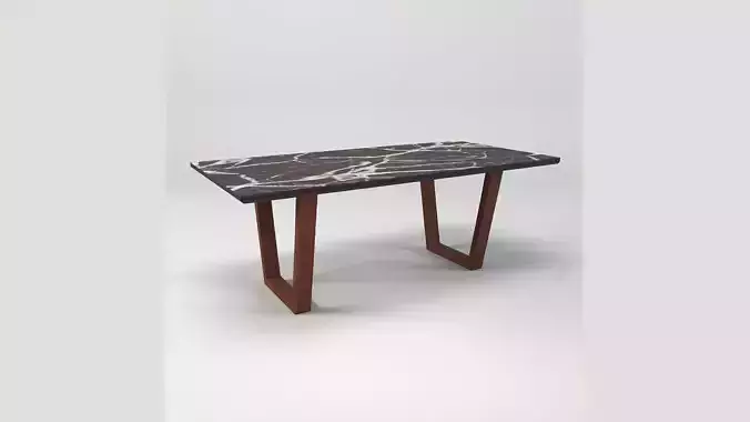 Black porcelain Marble Top Table