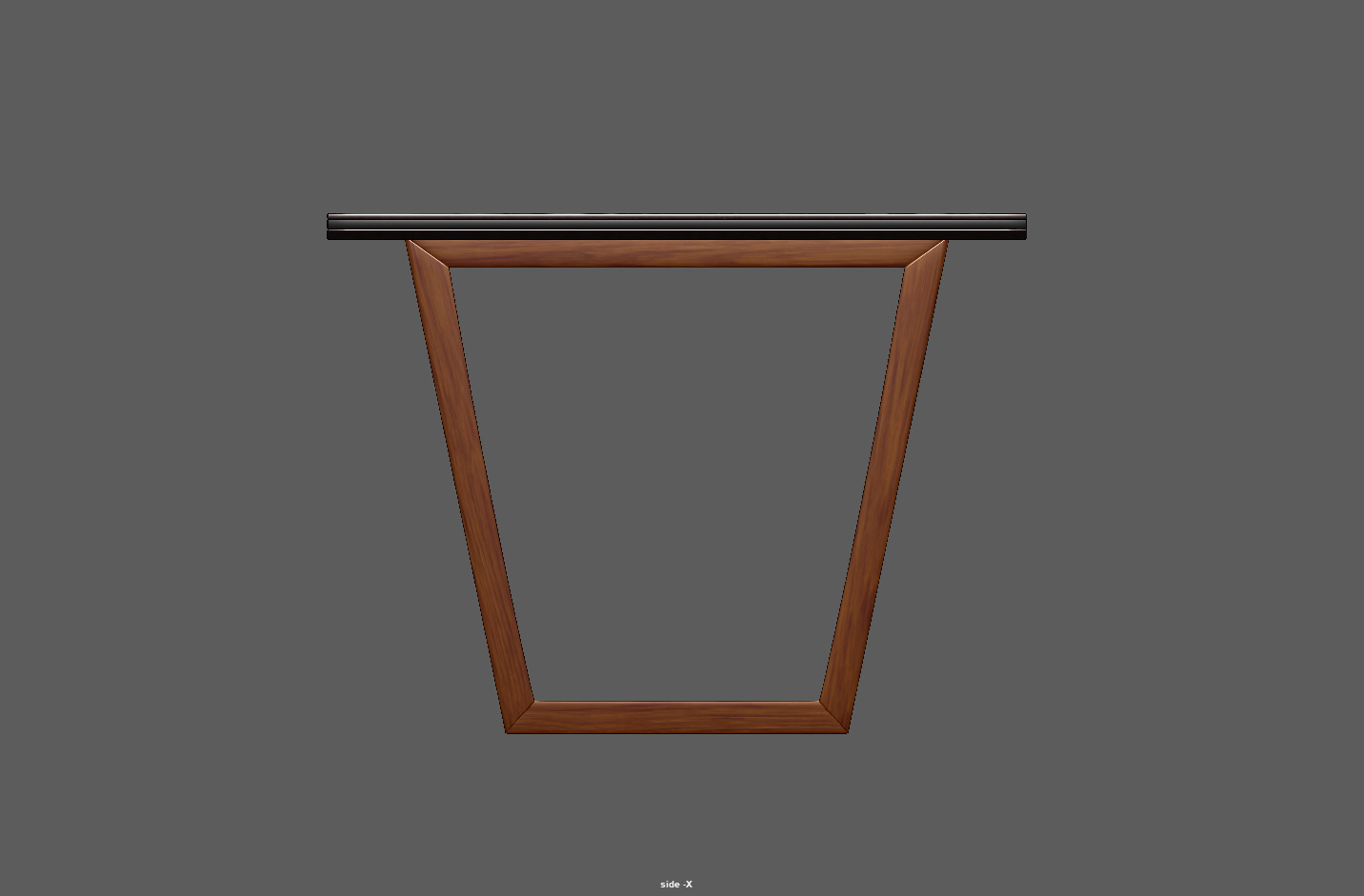 Black porcelain Marble Top Table Low-poly 3D model_13