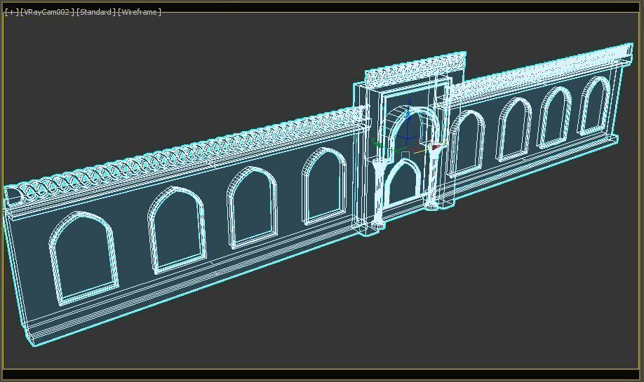 Indian Palace Entry Gate 3D model_13