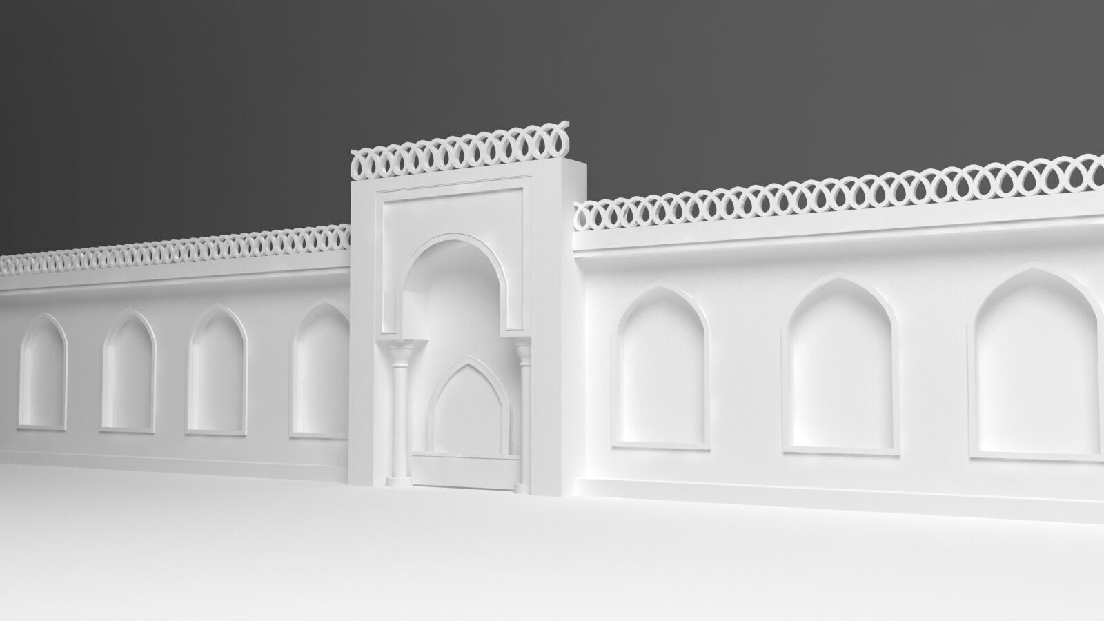 Indian Palace Entry Gate 3D model_6