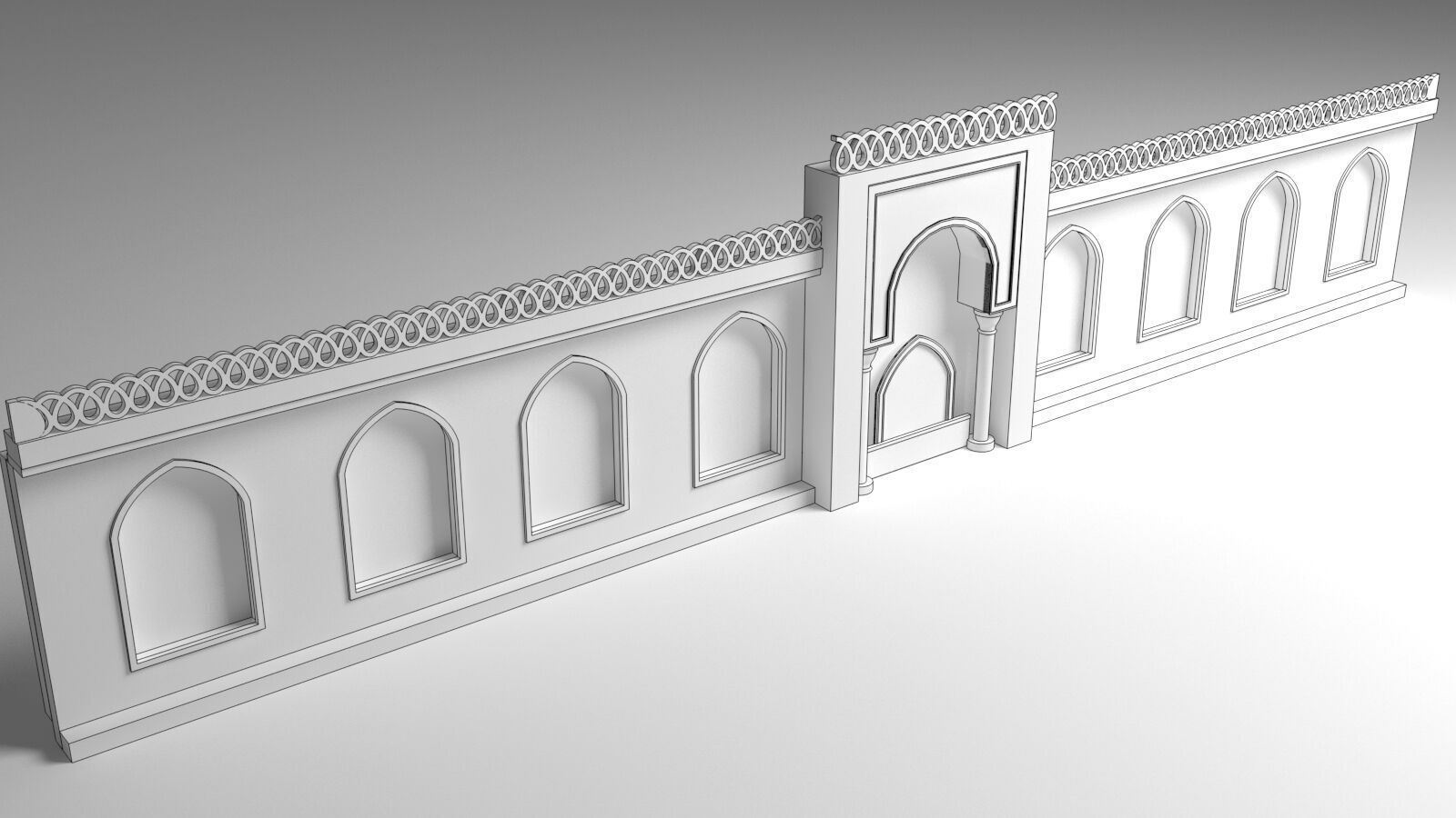 Indian Palace Entry Gate 3D model_1