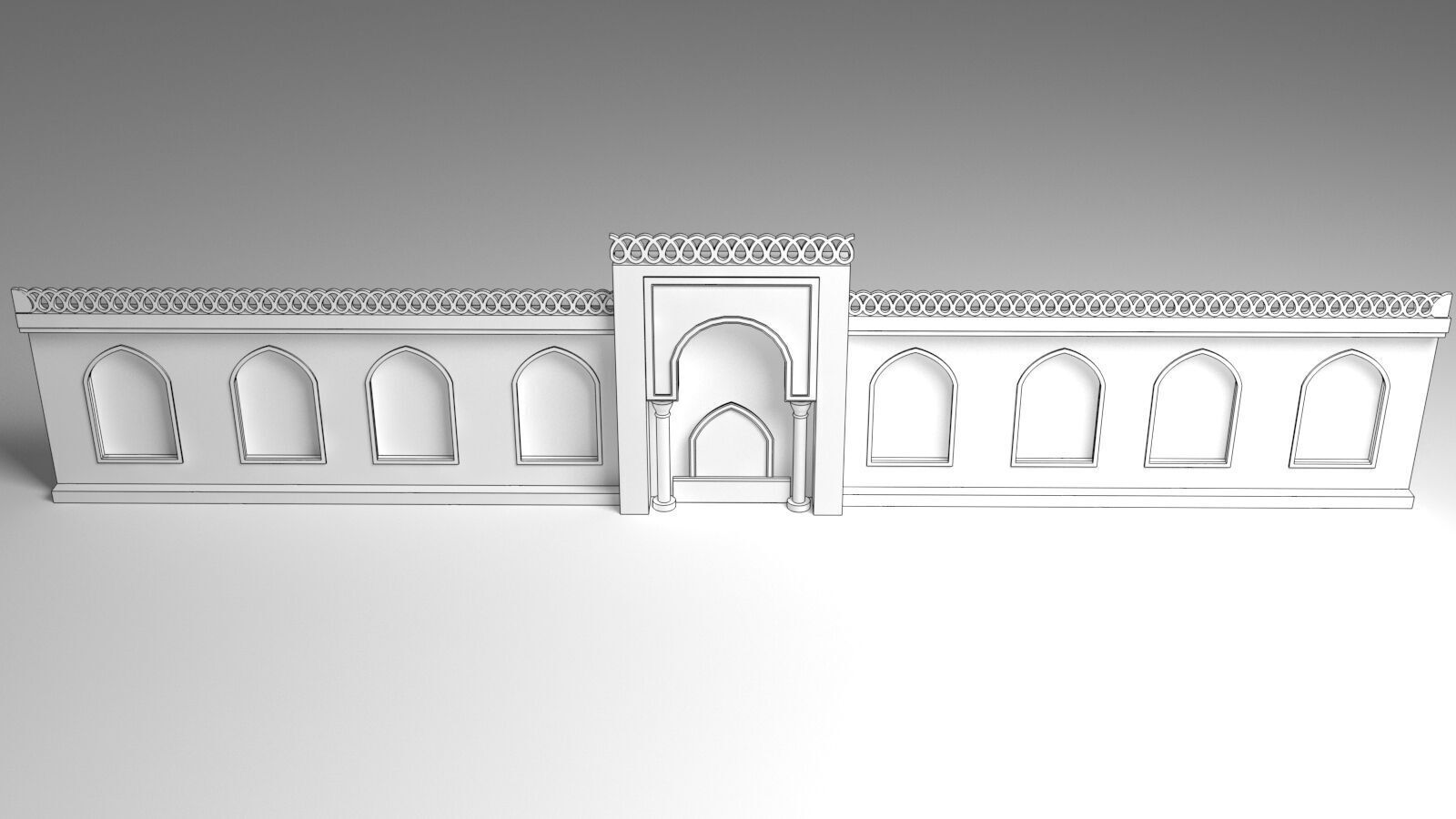 Indian Palace Entry Gate 3D model_3