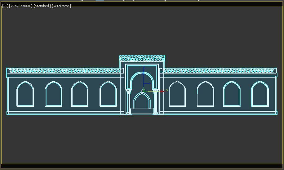 Indian Palace Entry Gate 3D model_12