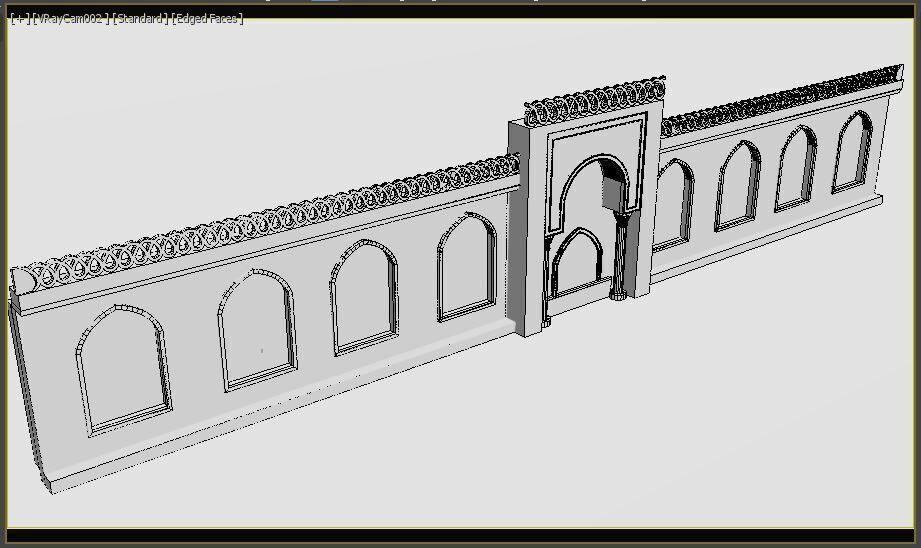 Indian Palace Entry Gate 3D model_9