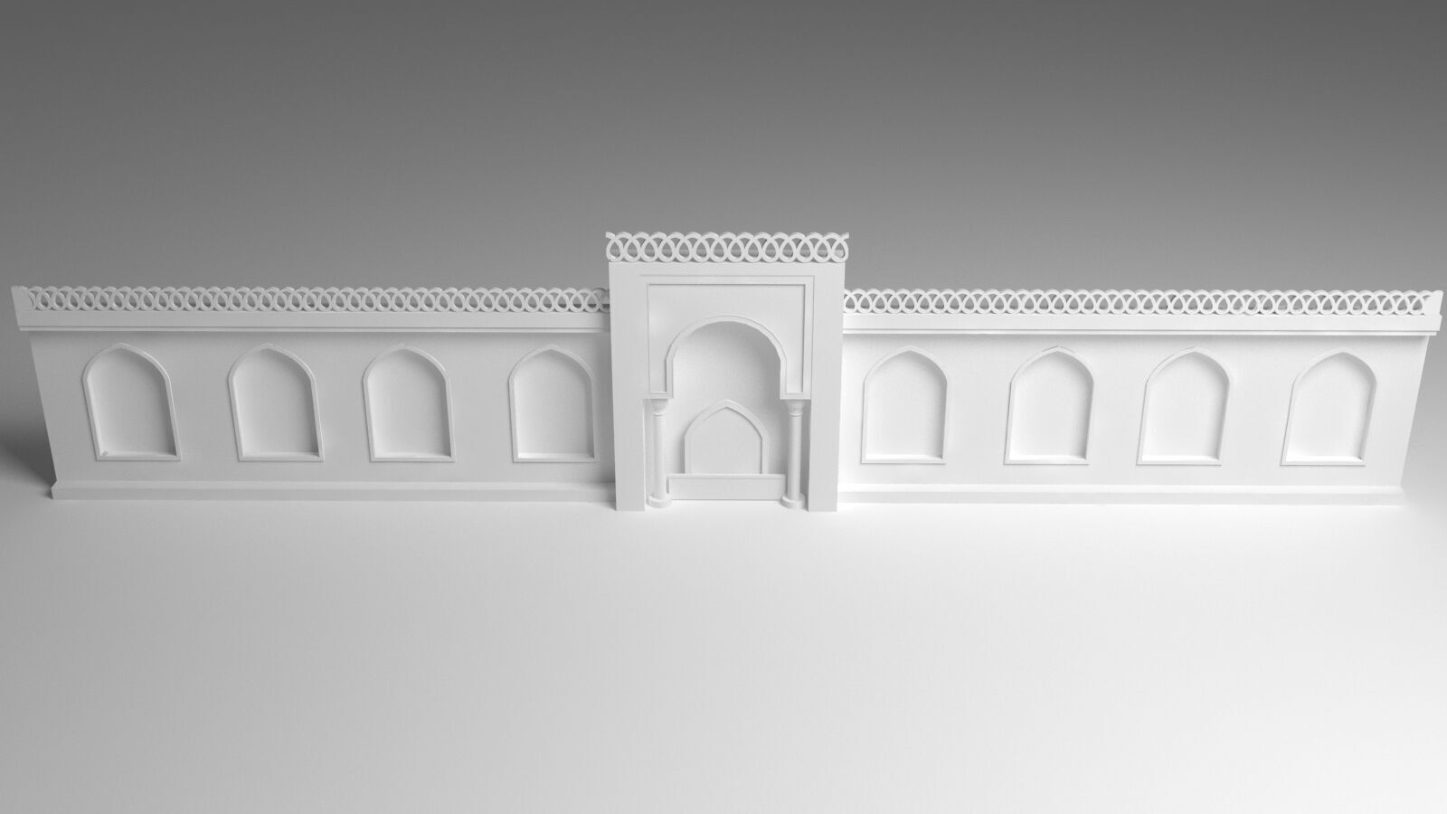 Indian Palace Entry Gate 3D model_7