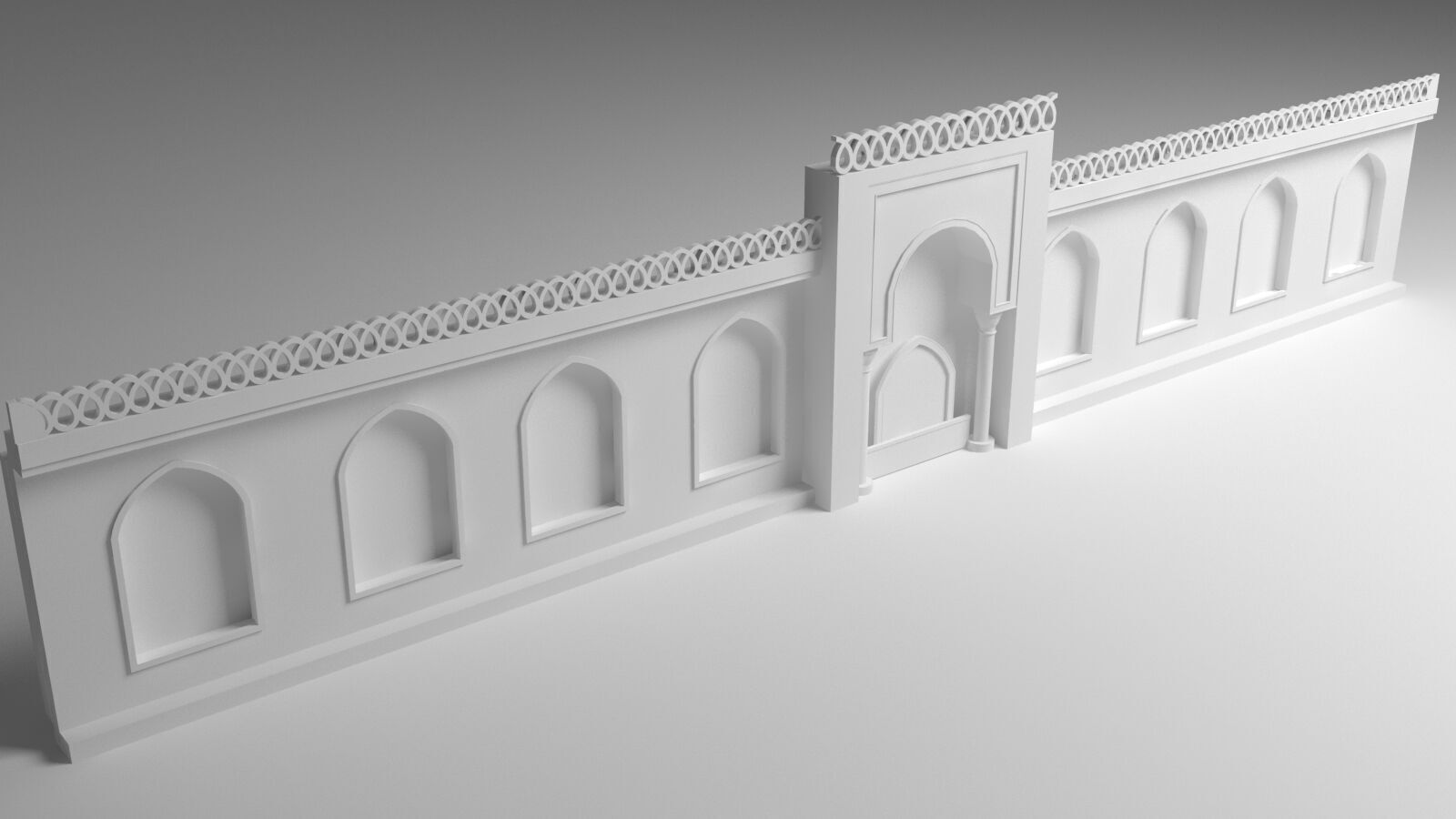 Indian Palace Entry Gate 3D model_5